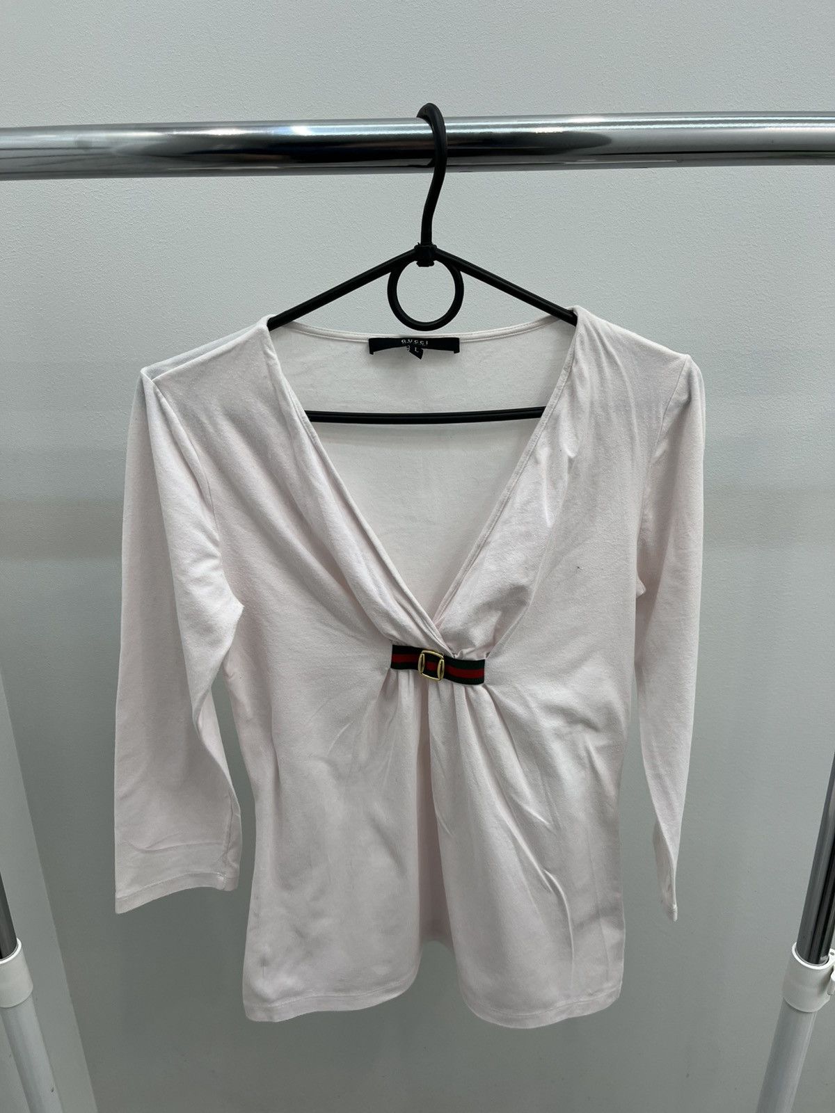Gucci Gucci by Tom Ford Pink Belt Long Sleeve Blouse Size L / US 10 / IT 46 - 2 Thumbnail