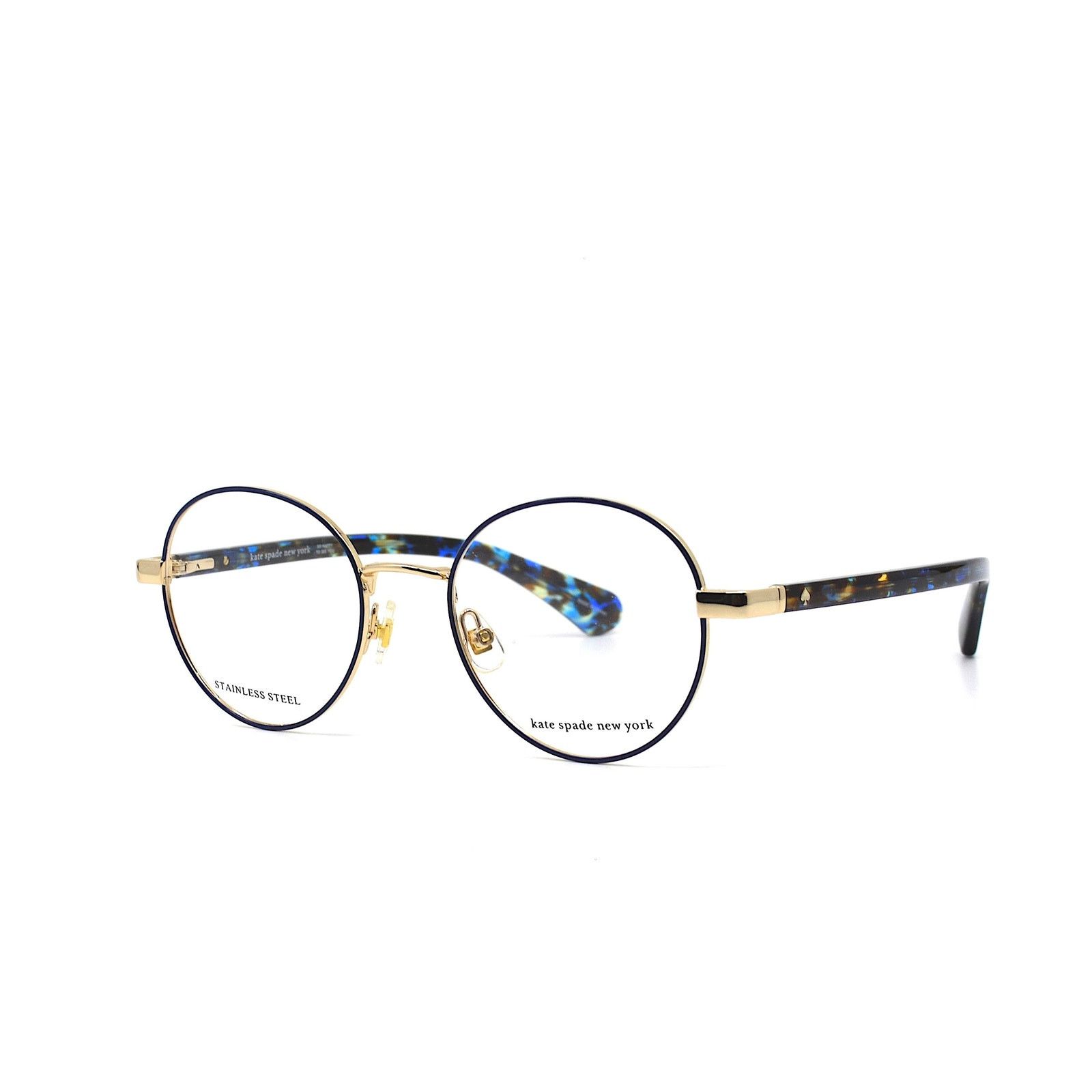 Kate Spade NEW KATE SPADE MARCIANN LKS BLUE GOLD EYEGLASSES FRAME Size ONE SIZE - 5 Thumbnail