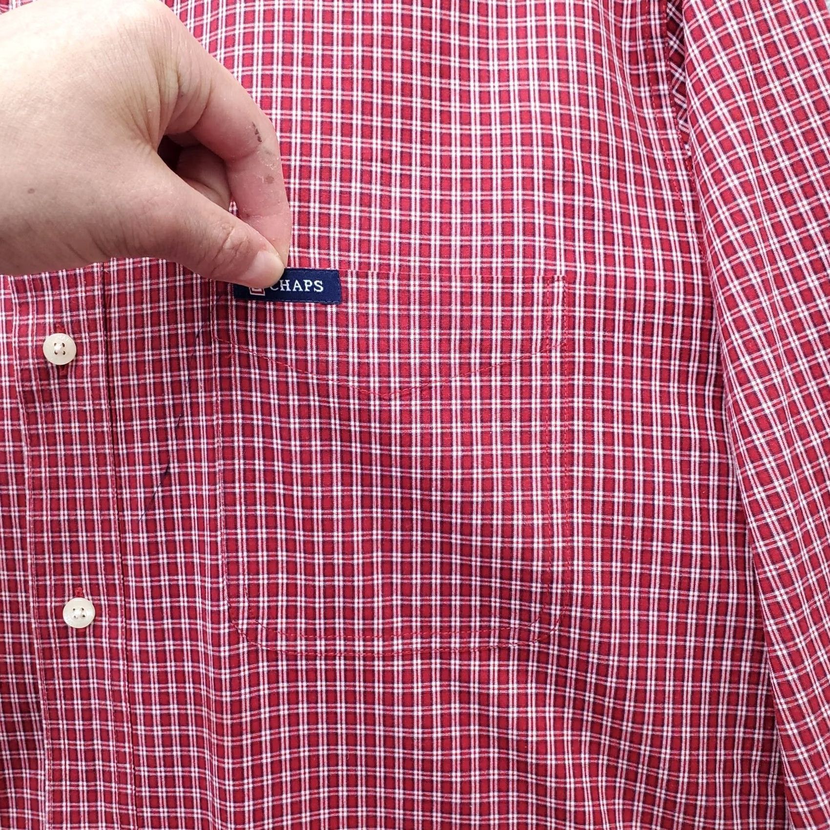Chaps Chaps Men XL Multi Check Easy Care Long Sleeve Button-Down Shirt Size US XL / EU 56 / 4 - 3 Thumbnail