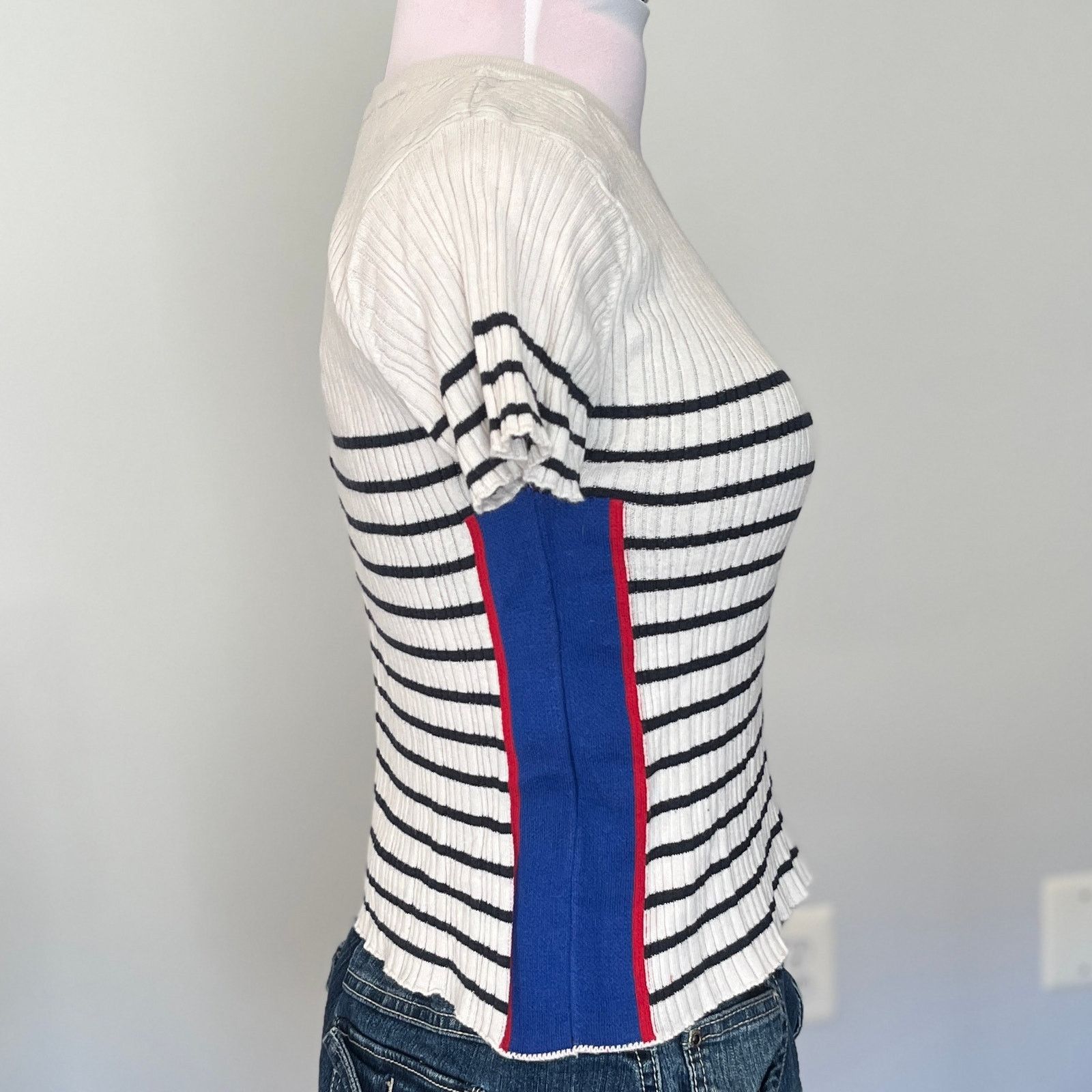 United Colors Of Benetton United Colors Of Benetton | White Breton Stripe Tee Size S / US 4 / IT 40 - 3 Thumbnail