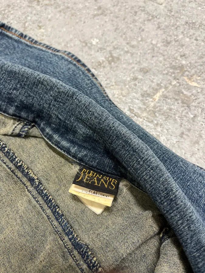 Vintage 2000s Plein Sud Metal Laced Raw Denim Jacket Size S / US 4 / IT 40 - 14 Thumbnail