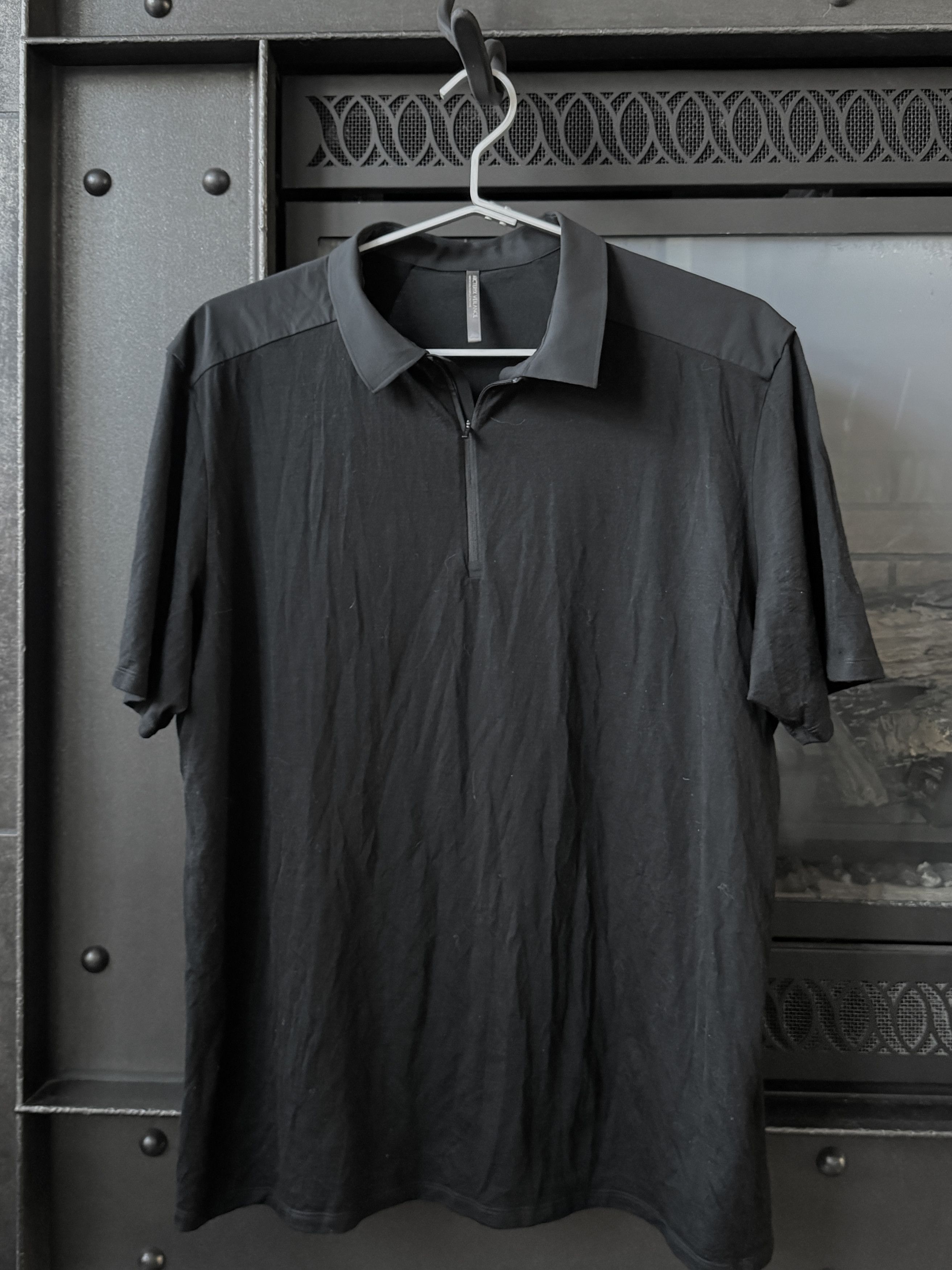 トップス VEILANCE FRAME SS POLO SHIRT BLACK XL Arc´Teryx Veilance Frame Ss Polo Shirt Black Polos/Shortsleeves