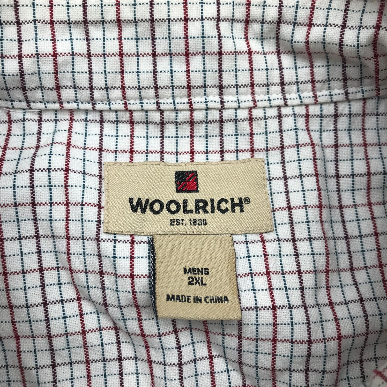 Other Woolrich Button Down Shirt Men's 2XL Check White Red Maroon Size US XXL / EU 58 / 5 - 4 Thumbnail