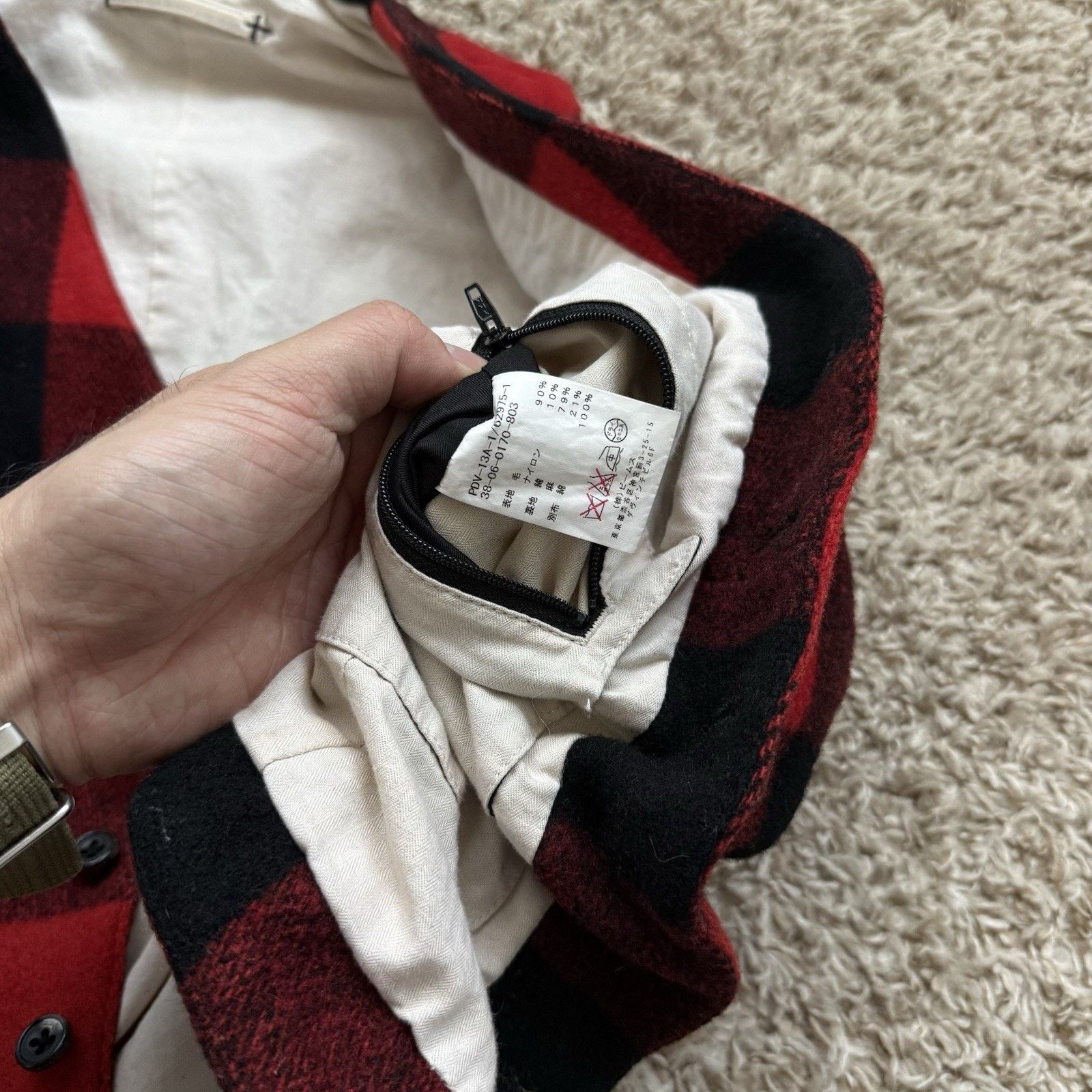 Beams Japan × Beams Plus Vintage Beams Plus Japan Buffalo Plaid Red Wool Vest Jacket Size L / US 10 / IT 46 - 10 Thumbnail