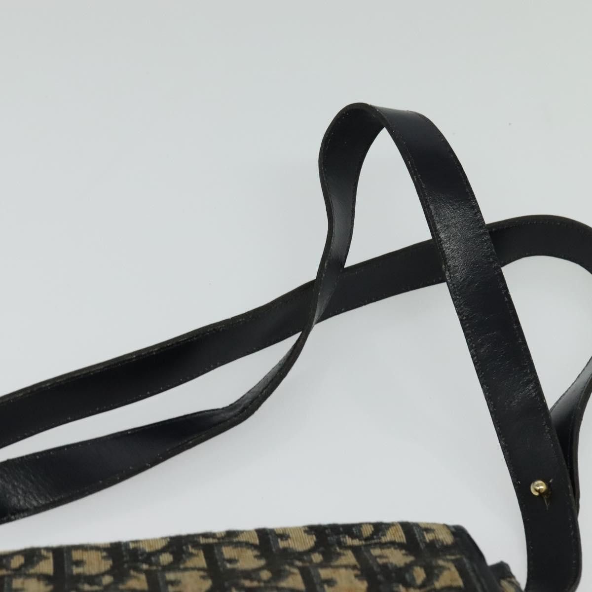 Dior DIOR Trotter Canvas Shoulder Bag Navy Gold Size ONE SIZE - 8 Thumbnail