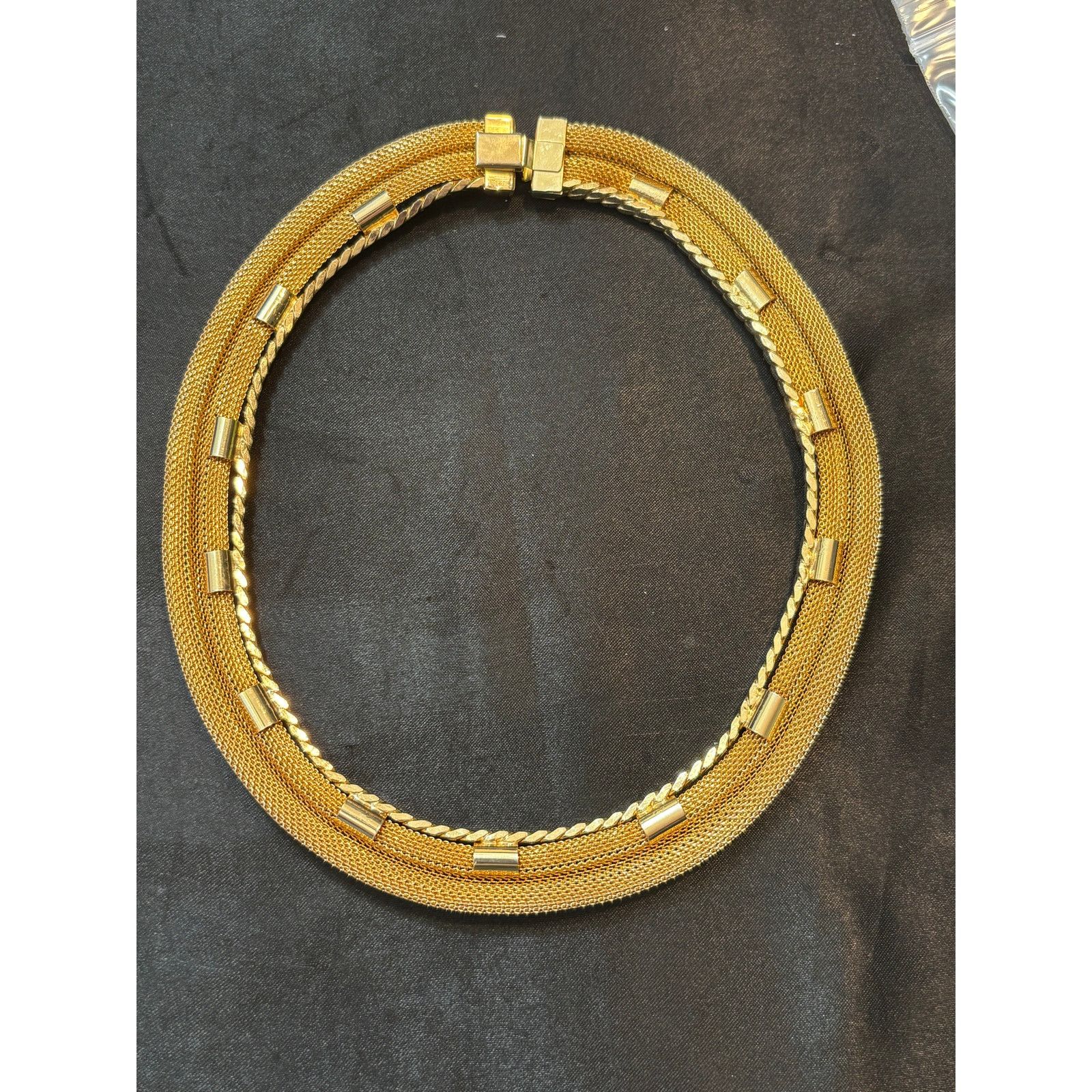 Other Vintage Gold Tone Mesh Necklace and Pedant 70g Size ONE SIZE - 4 Thumbnail