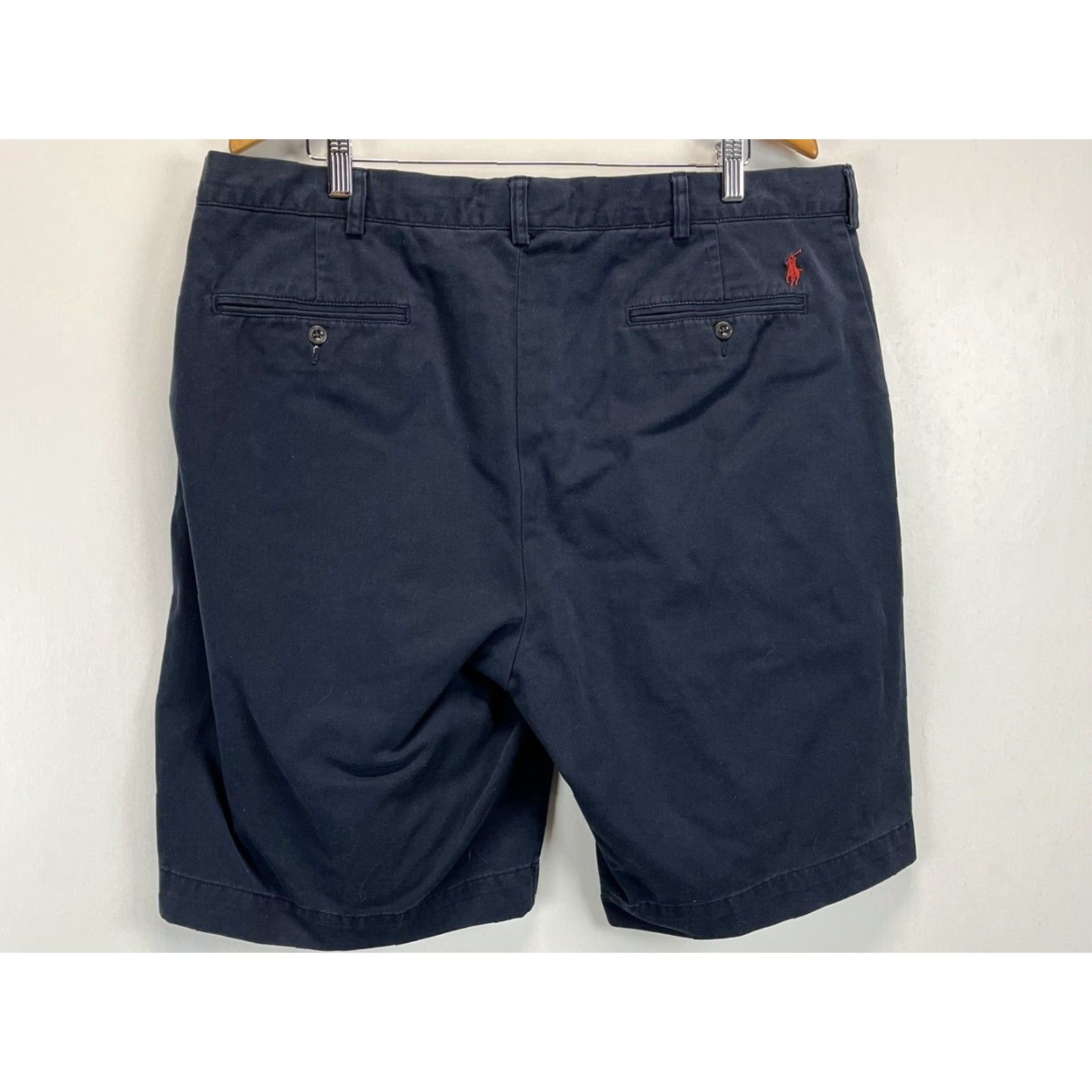 Polo Ralph Lauren VINTAGE Polo Ralph Lauren Preston Fit Chino Shorts Men 40 Tall Blue Flat Front Vintage 1990s Mens Shorts Size US L / EU 52-54 / 3 - 2 Thumbnail