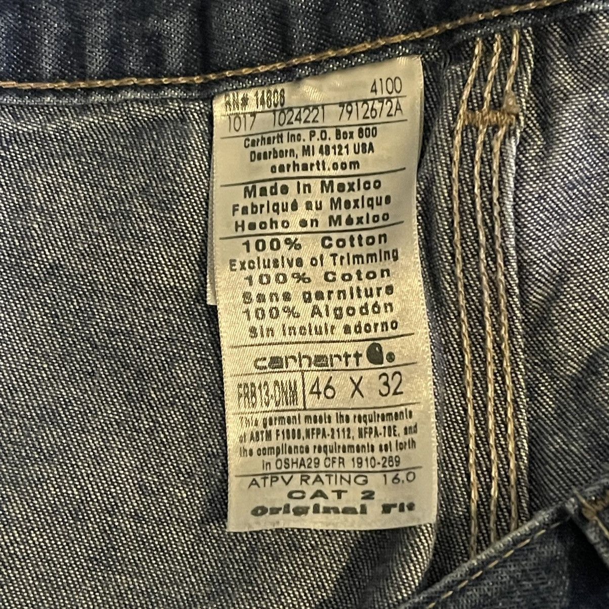 Carhartt Vintage 90s Carhartt Flame Resistant Jeans Mens 46x32 FR Size US 44 / EU 60 - 3 Thumbnail