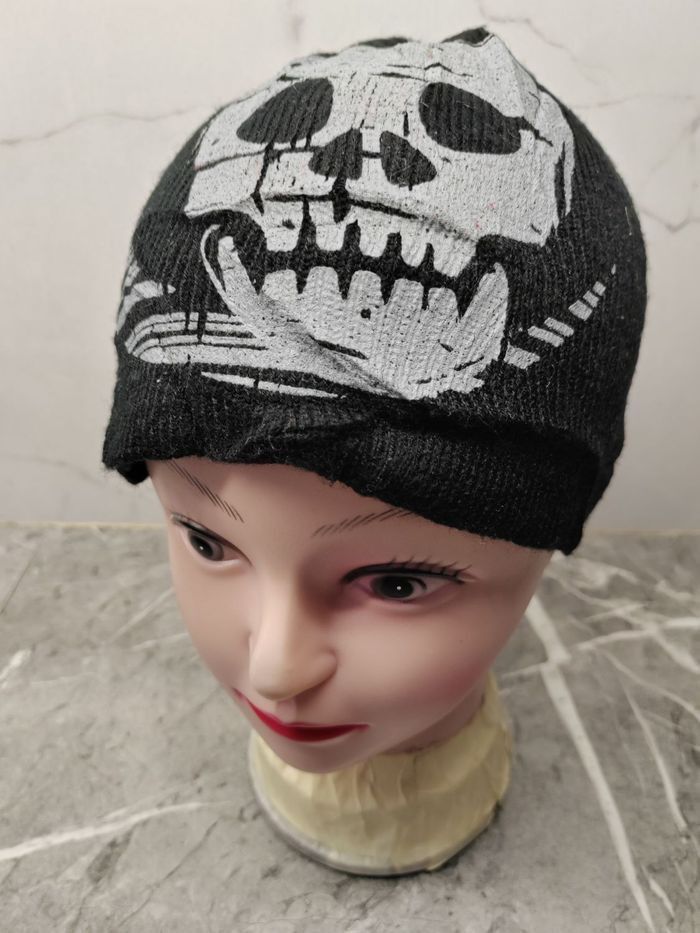 Japanese Brand Vintage Skulls Snowcap Beanie Size ONE SIZE - 2 Thumbnail