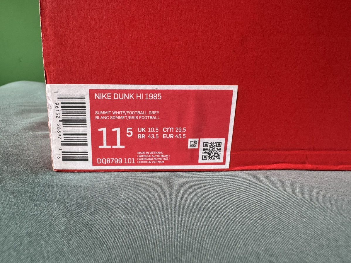 Nike Nike Dunk High 1985 Blue Denim 2022 Size US 11.5 / EU 44-45 - 6 Thumbnail