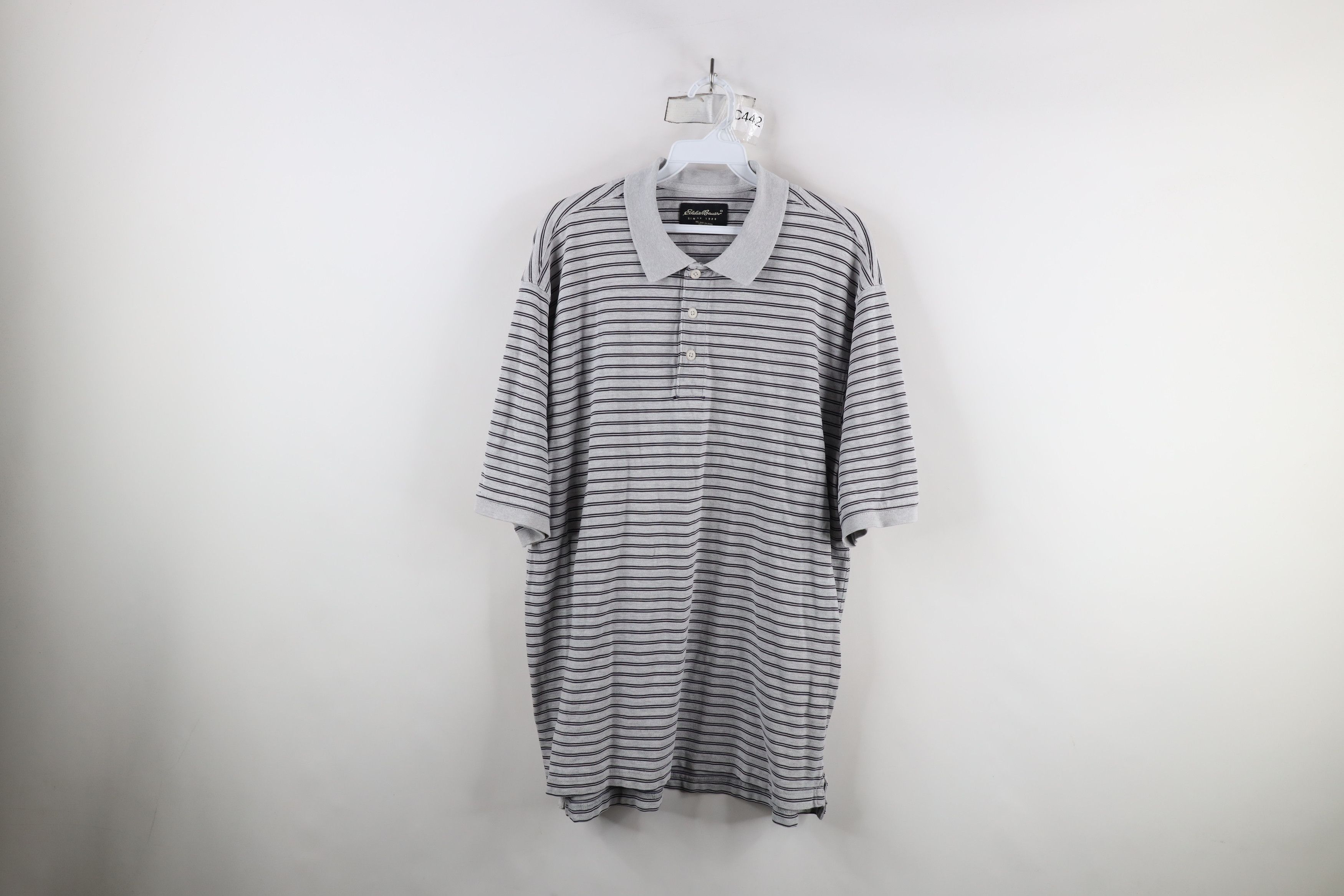 Eddie Bauer × Vintage Vintage 90s Eddie Bauer Striped Collared Golf Polo Shirt Size US L / EU 52-54 / 3 - 1 Thumbnail