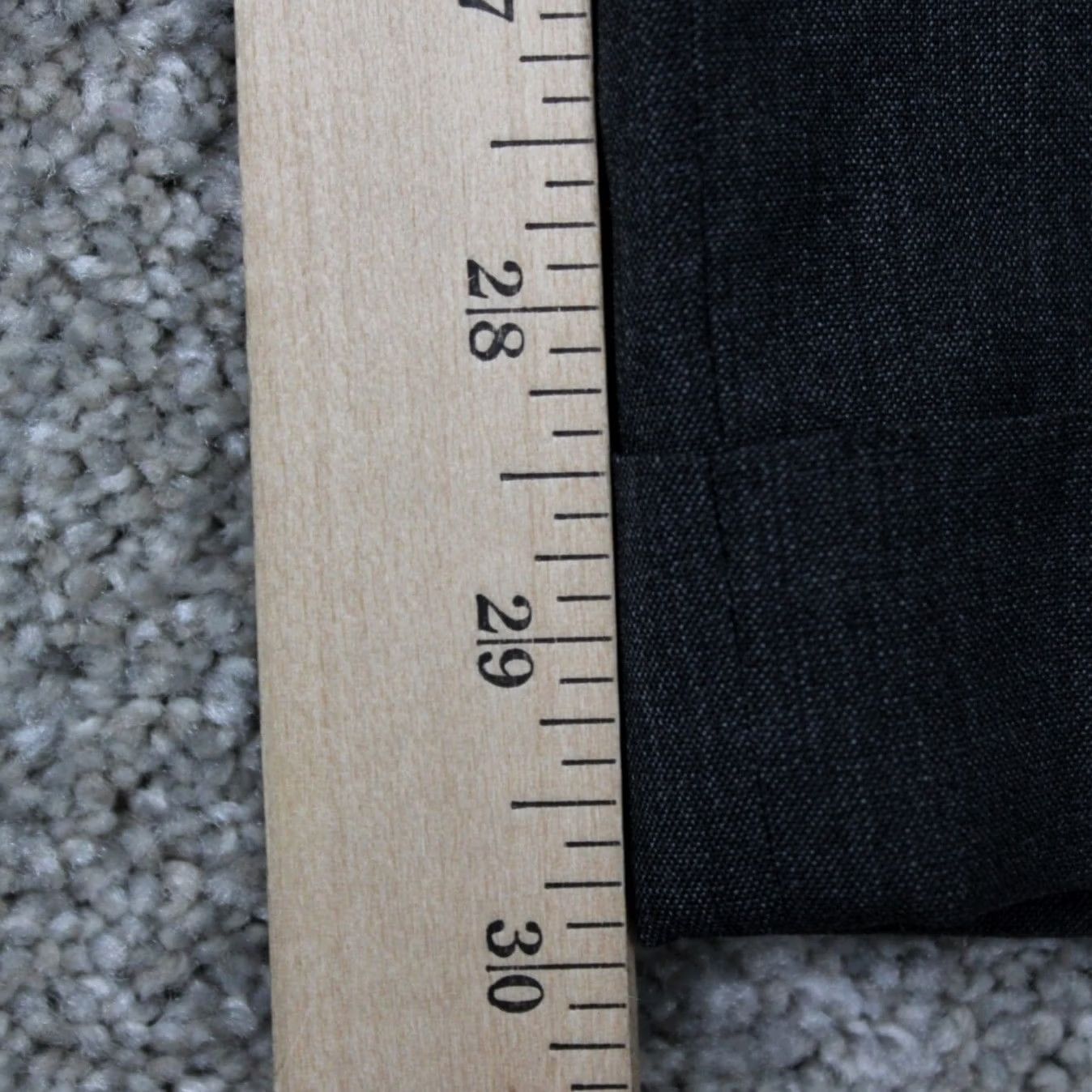 Hugo Boss HUGO BOSS Pants Mens 36R Gray Wool Flat Front Dress Pants 30 Inseam Regular Rise 10-12in Front Zipper Button Size US 36 / EU 52 - 4 Thumbnail