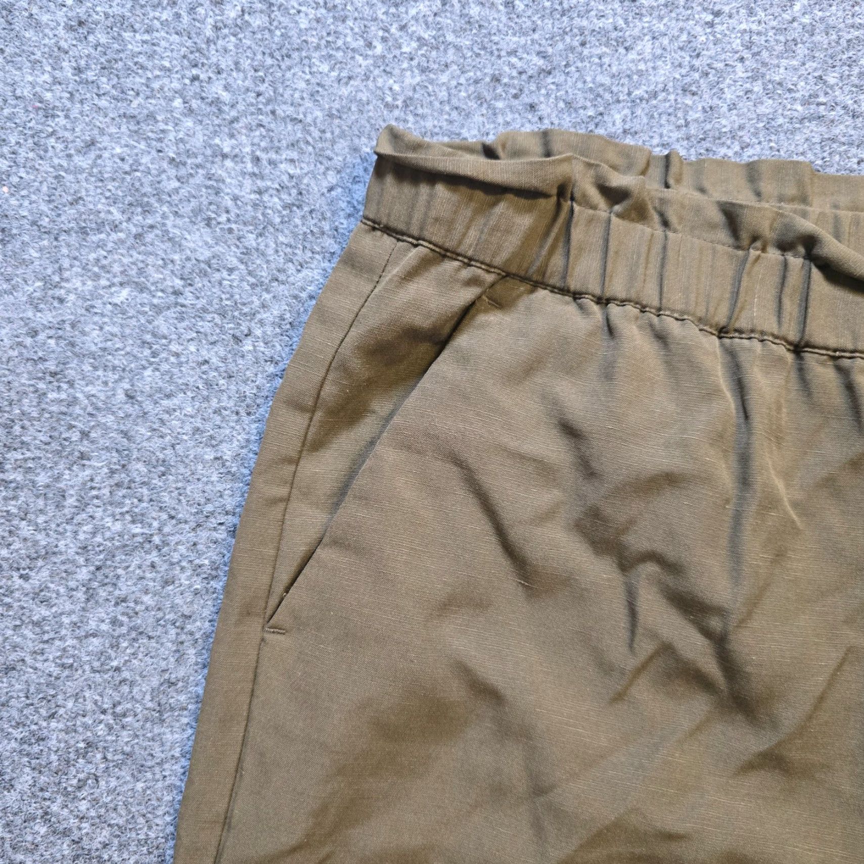 Talbots Talbots Pants Womens Large Brown Green Linen Blend Wide Leg Pull On Pockets Regular Inseam 26 in Dress Pants Mens Womens Boys Girls Size 25" / US 0 / IT 36 - 3 Thumbnail