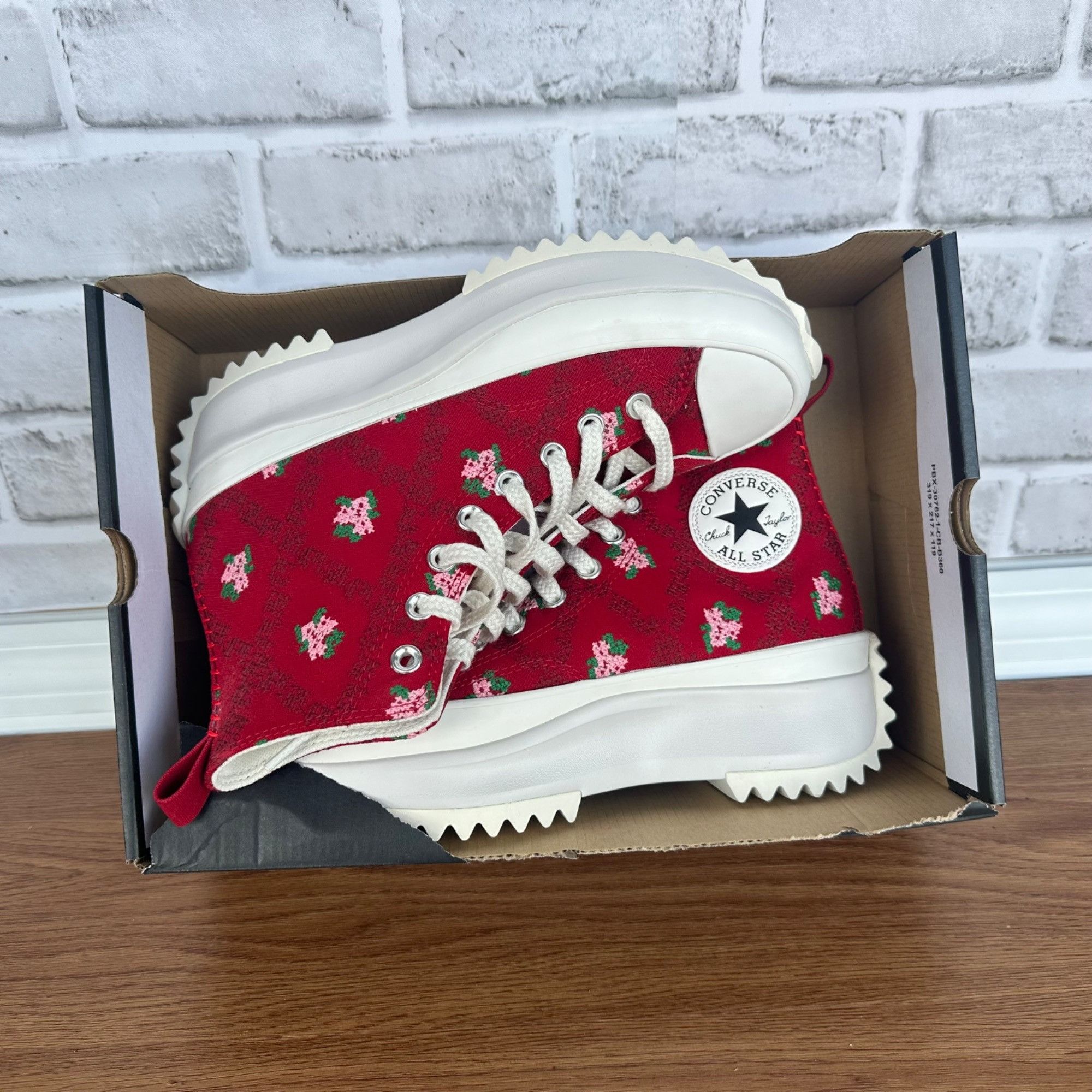 ⭐CONVERSE Run Star Hike Hi Rose Cross Stitch Sz 7.5 Men's Sh