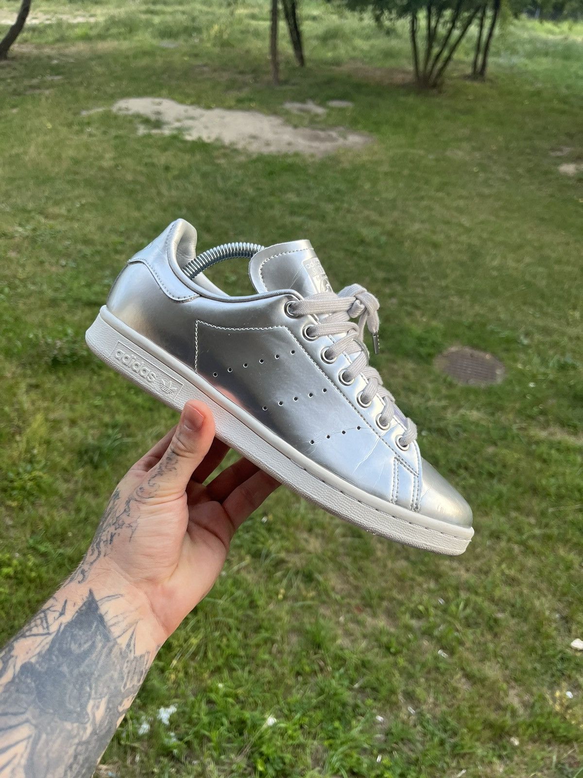 Adidas stan smith zilver on sale