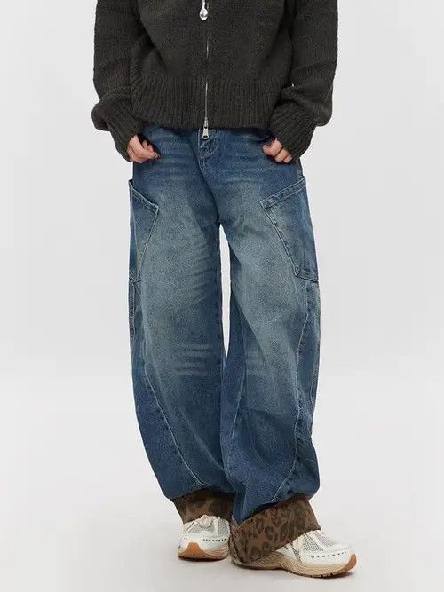 VIBE Washed Vintage Machete Large Pocket Y2K Jeans Size US 34 / EU 50 - 1 Thumbnail