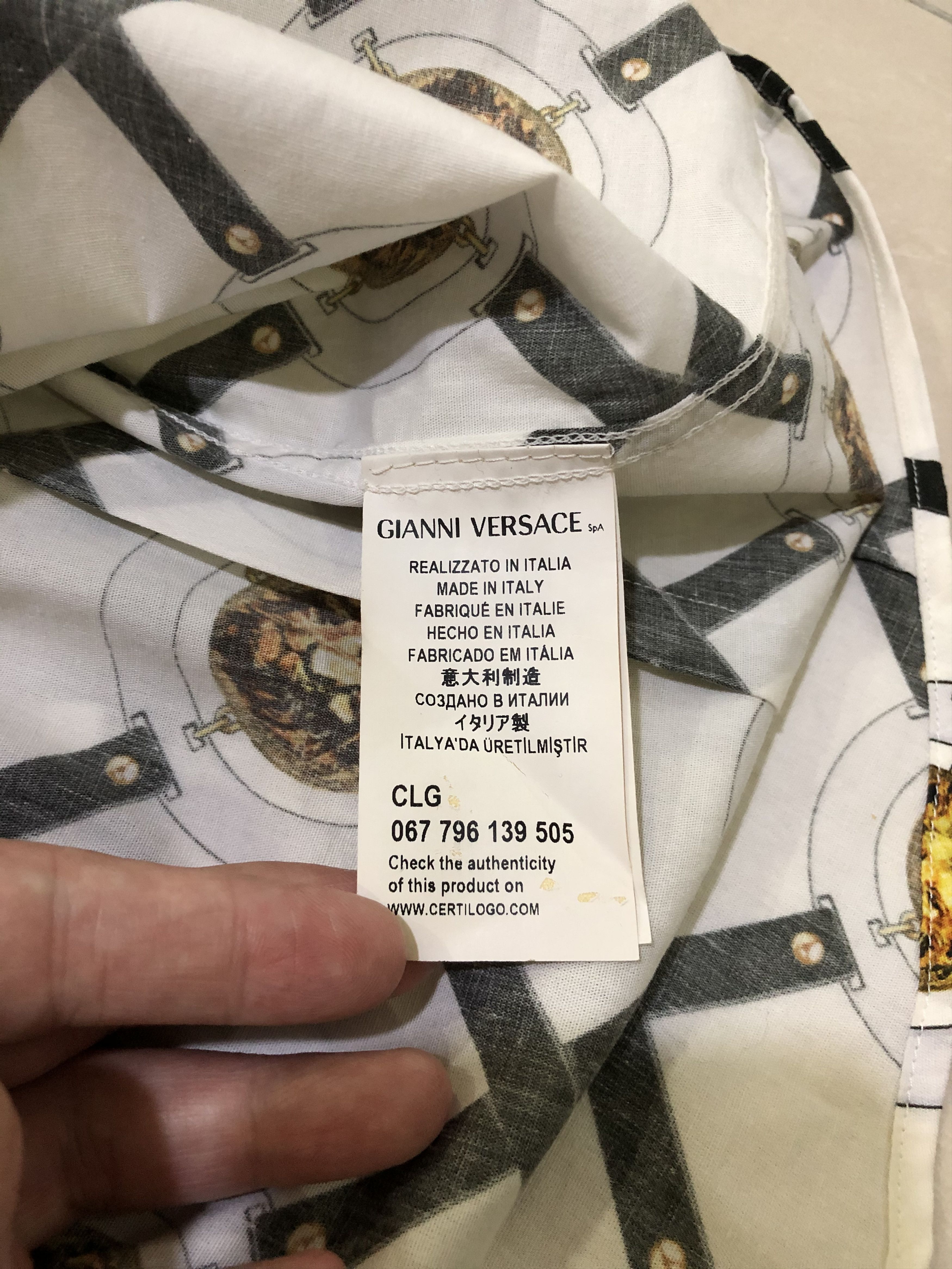 Versus Versace Vintage Versus Versace Lion Head Belt Full Print Shirt Size US M / EU 48-50 / 2 - 12 Thumbnail