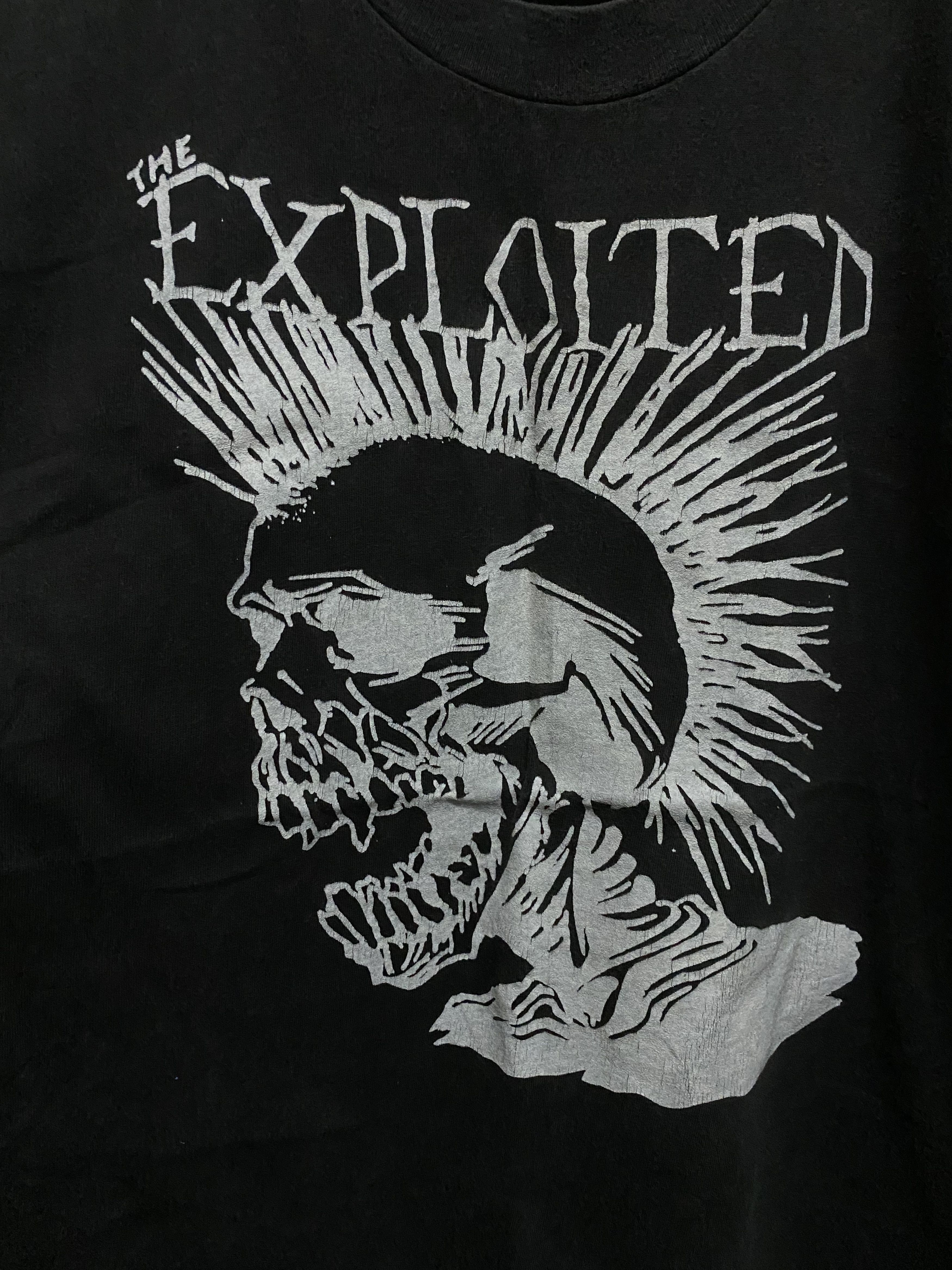 Band Tees × Vintage Vintage The Exploited Punk Thrash Band Skulls Mohawk Tshirt Size US L / EU 52-54 / 3 - 2 Thumbnail