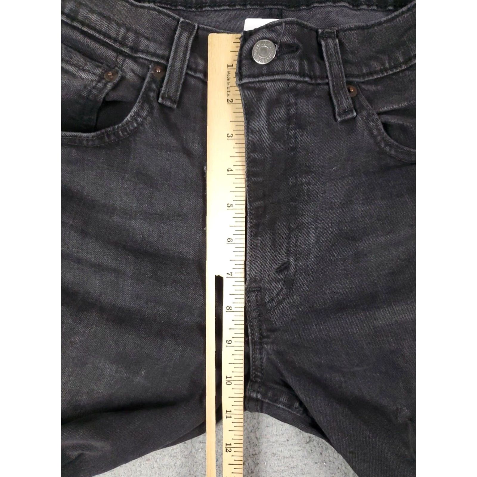 Levi's Levis 514 Jeans Mens Gray Straight Leg Regular Fit 34x29 Cotton Denim Pants Mens Size US 34 / EU 50 - 3 Thumbnail