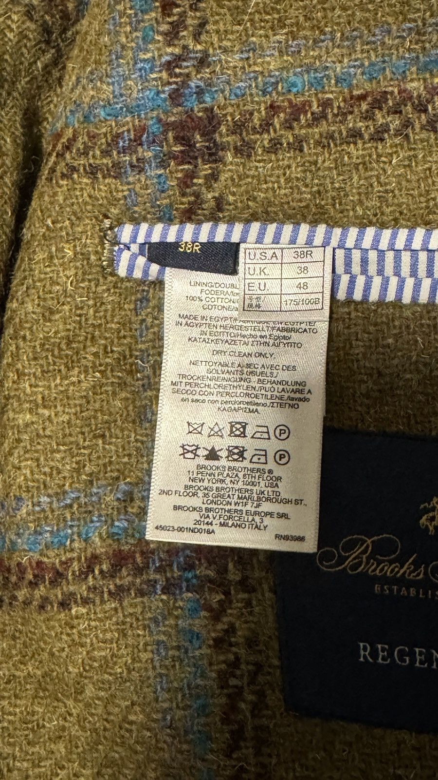 Brooks Brothers Brooks Brothers Checks Wool men blazer Regent regular fit 38 Size 38R - 9 Thumbnail