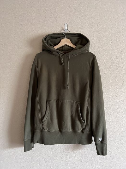 Todd Snyder Todd Snyder Champion Sun Faded Hoodie in Army Green | Grailed