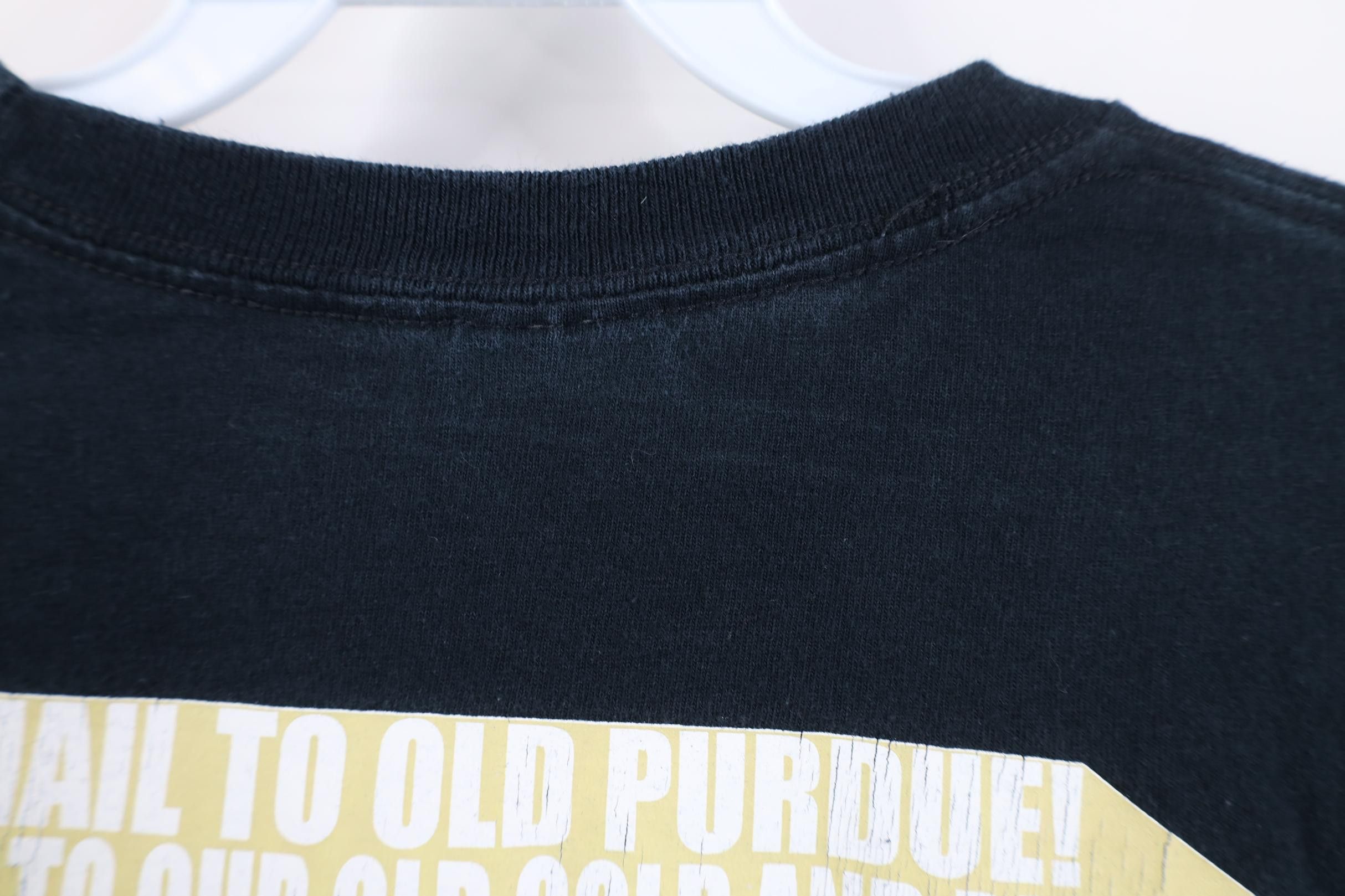 Vintage Vintage 90s Y2K Purdue University Long Sleeve T-Shirt Black Size US S / EU 44-46 / 1 - 10 Thumbnail