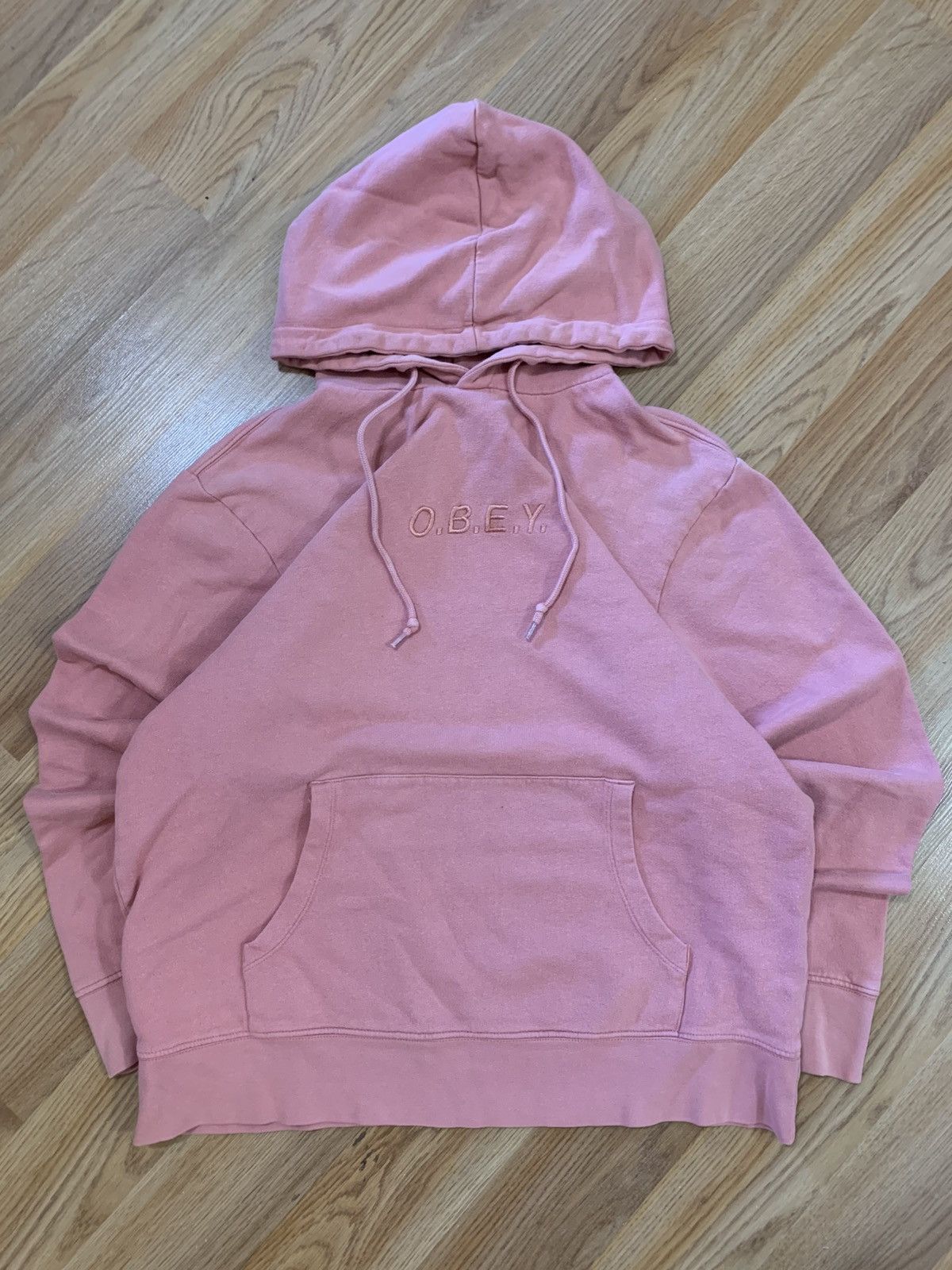 Obey Sz M- Obey Worldwide Hoodie (Pink) Size US M / EU 48-50 / 2 - 1 Thumbnail