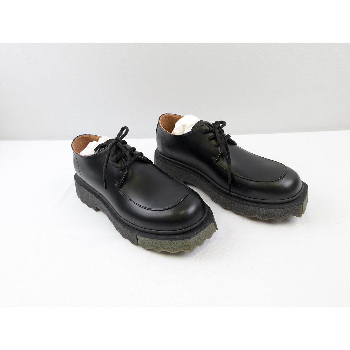 Off-White o1rshd1 Sponge Sole Leather Boot in Black Size US 10 / EU 43 - 11 Thumbnail