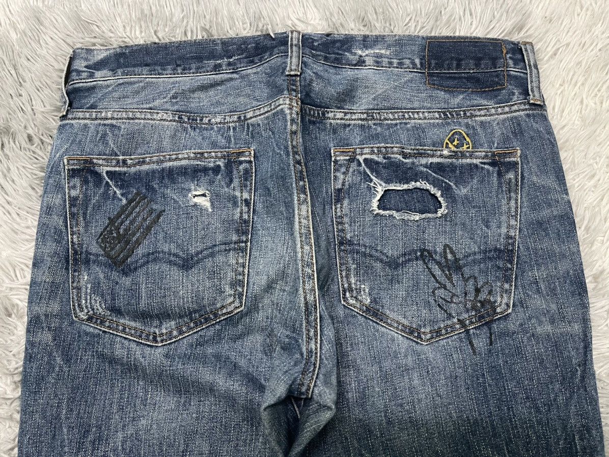 American Eagle Outfitters 2000s AMERICAN EAGLES OUTFITTER RARE DISTRESSED DENIM Size US 33 - 16 Thumbnail