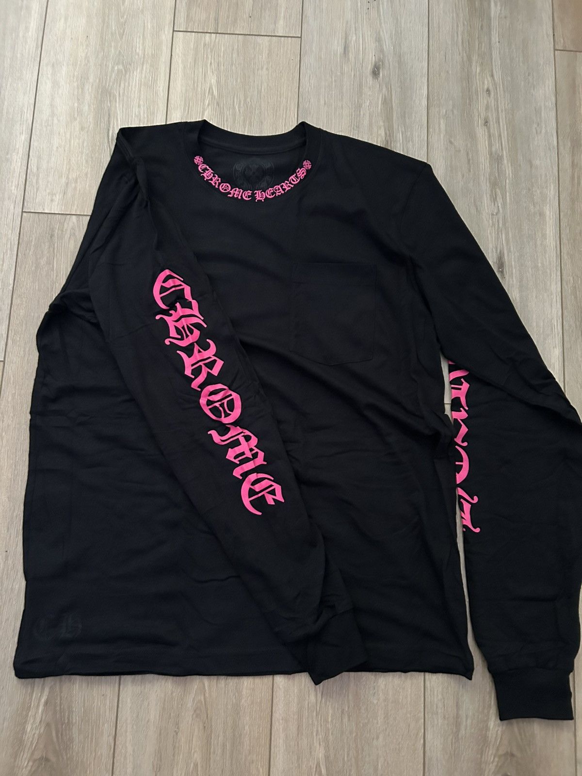 トップス made in USA chrome hearts long tee dn Chrome Hearts White USA Script Long Sleeve Tee - SRM – SHENGLI