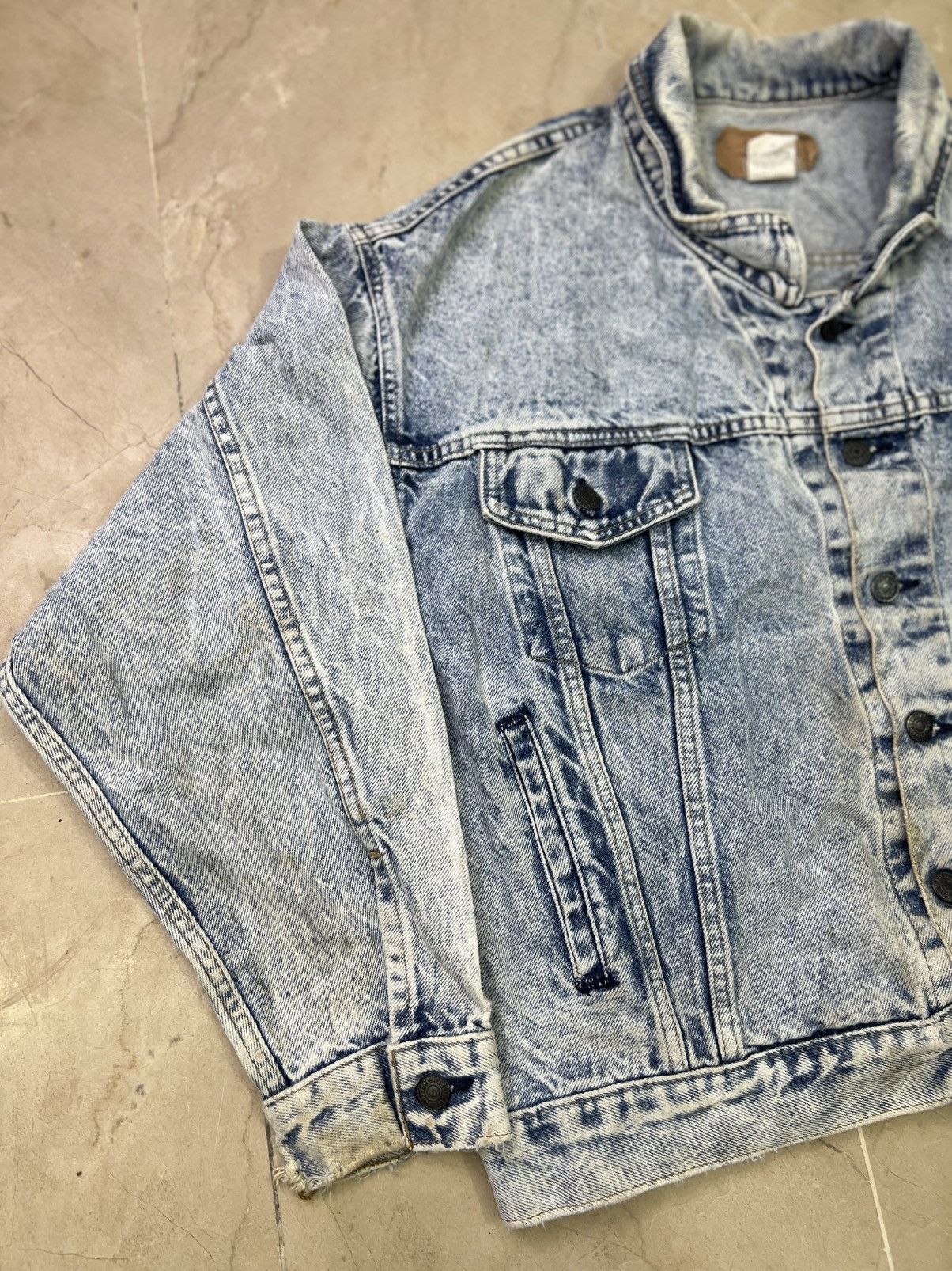 Levi's Vintage Clothing Vintage 1990s Levi’s Acid Wash Denim Trucker Jacket USA Size US M / EU 48-50 / 2 - 3 Thumbnail