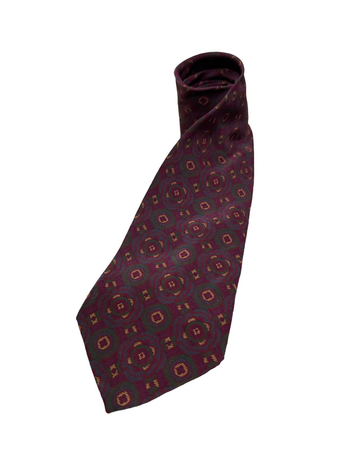 Christian Dior Monsieur ABSTRACT PATTERN PRINT SILK NECK TIE Size ONE SIZE - 1 Thumbnail