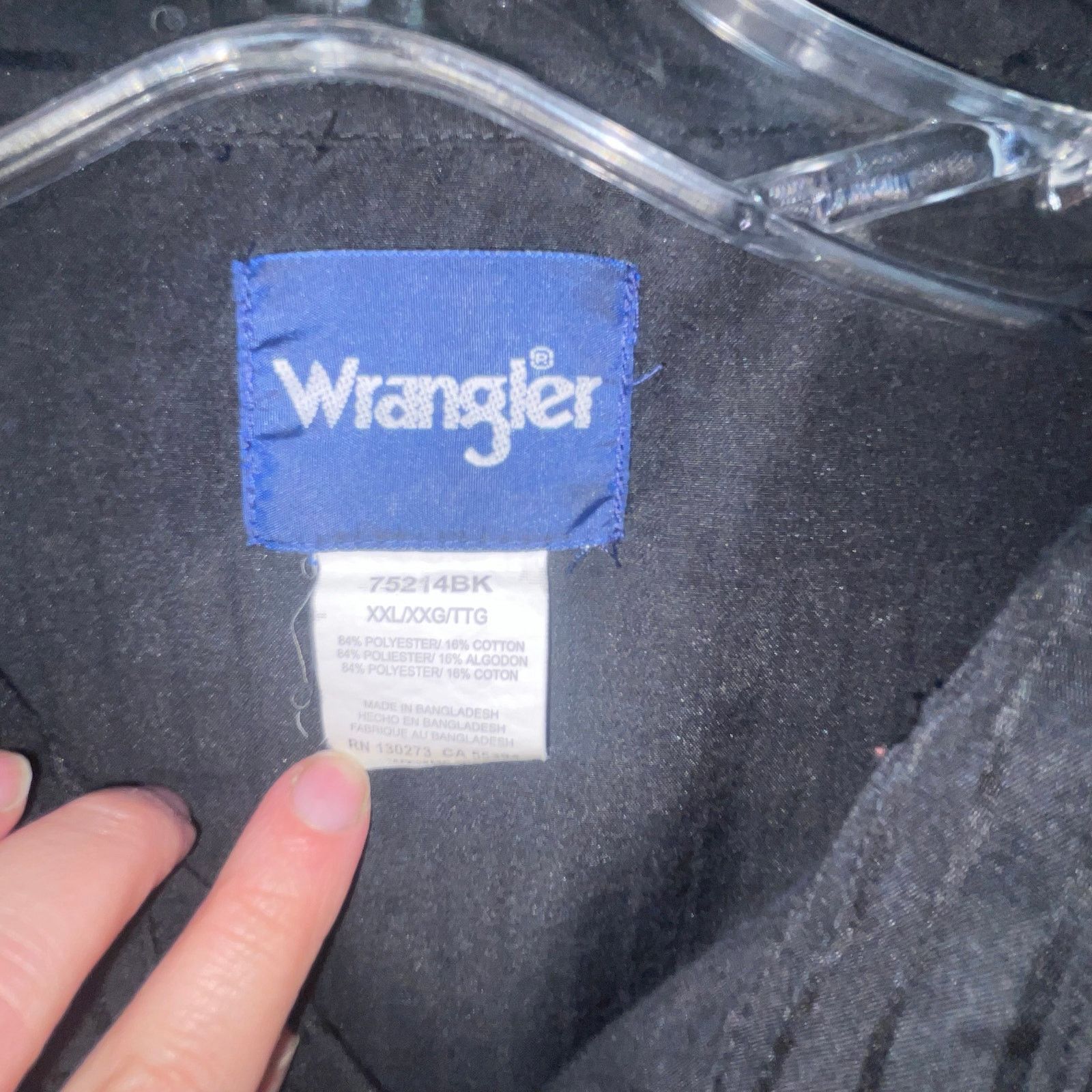 Wrangler Wrangler Vintage XXL Black Pearl Snap Long Sleeve Western Size US XXL / EU 58 / 5 - 2 Thumbnail