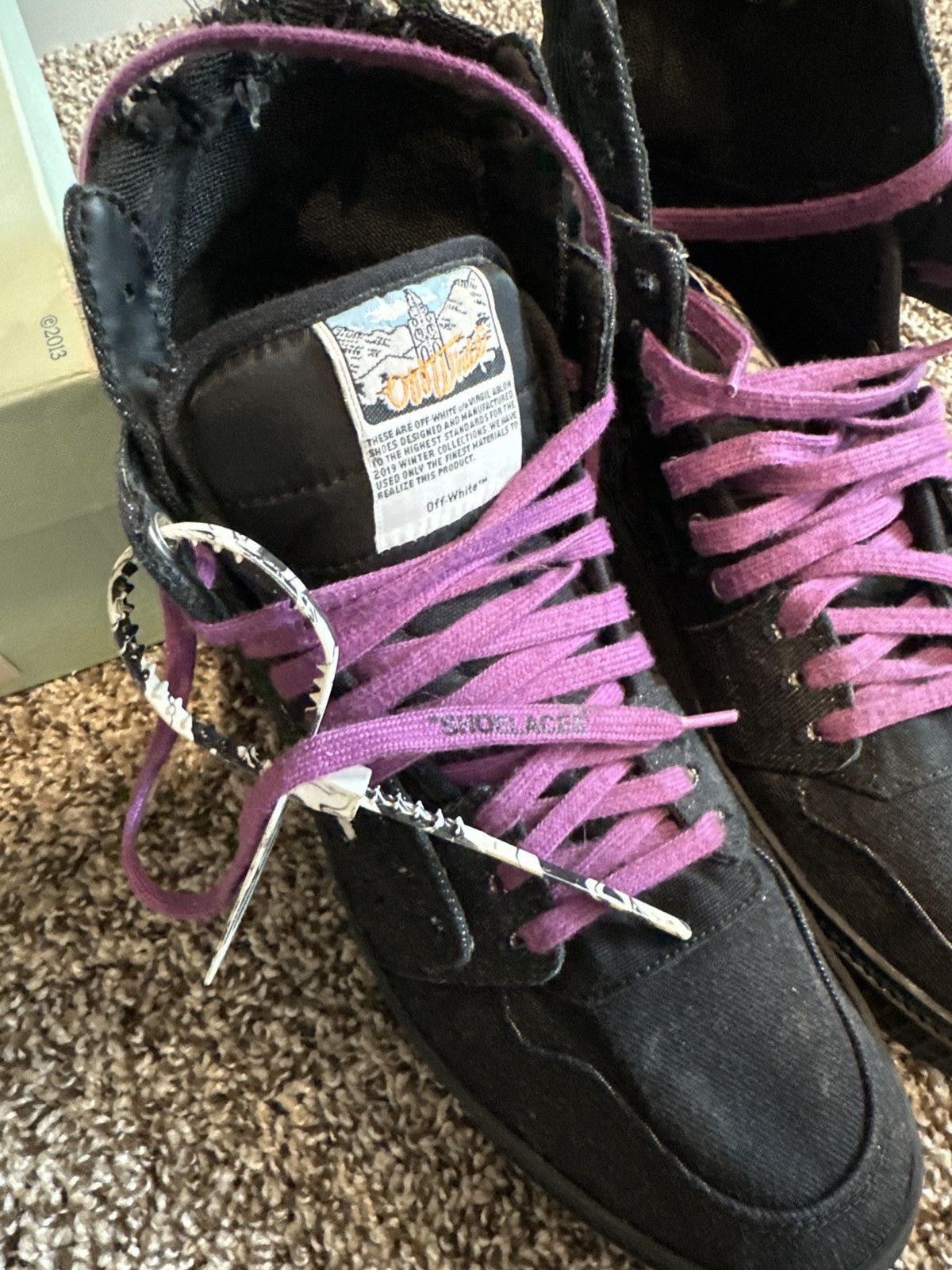 Off-White Off-White Court 3.0 Black/Purple Size US 9 / EU 42 - 4 Thumbnail