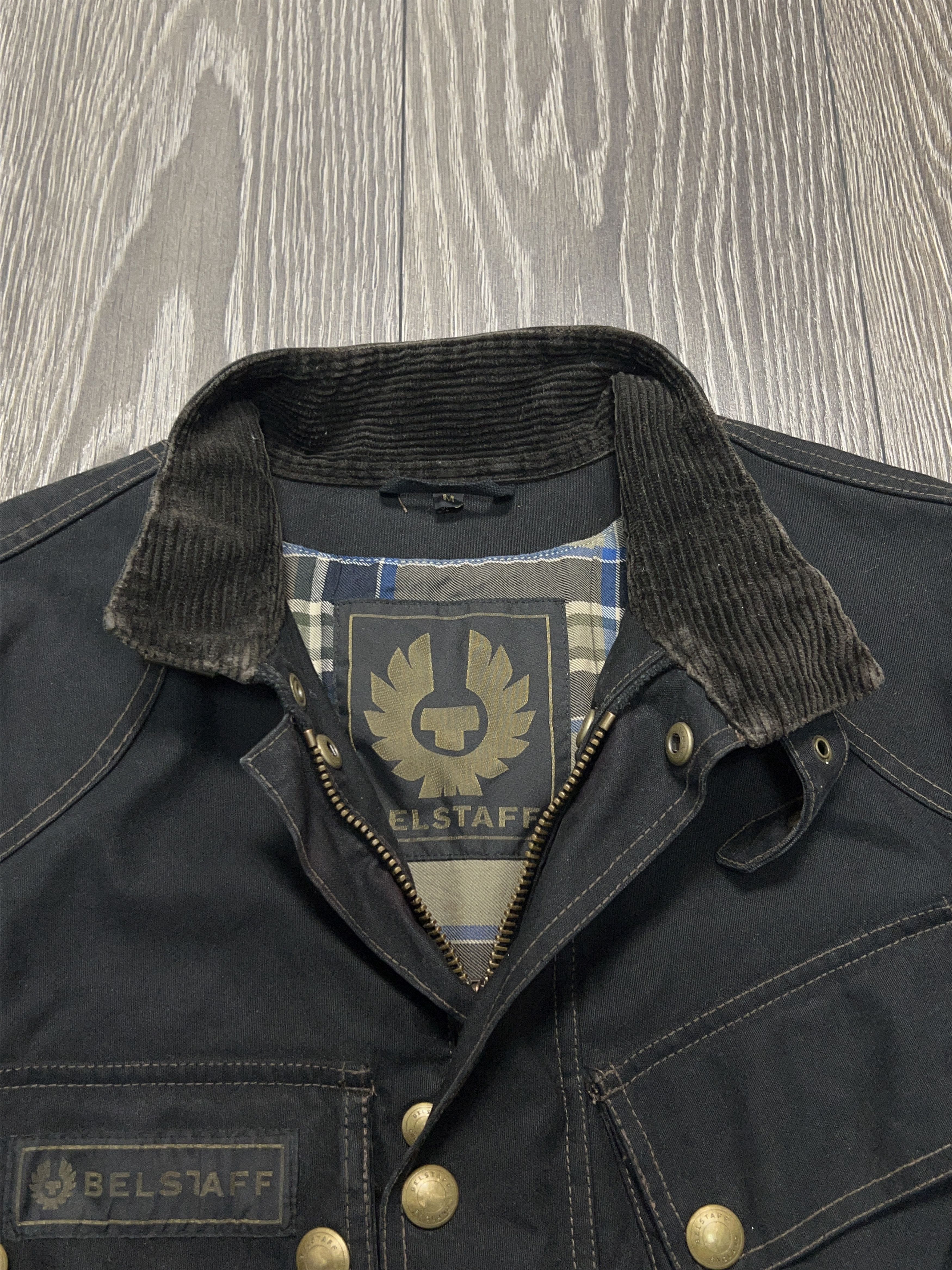 Belstaff Mens Trialmaster Black Motorcycle Belted Cotton Jacket Coat Size US M / EU 48-50 / 2 - 2 Thumbnail