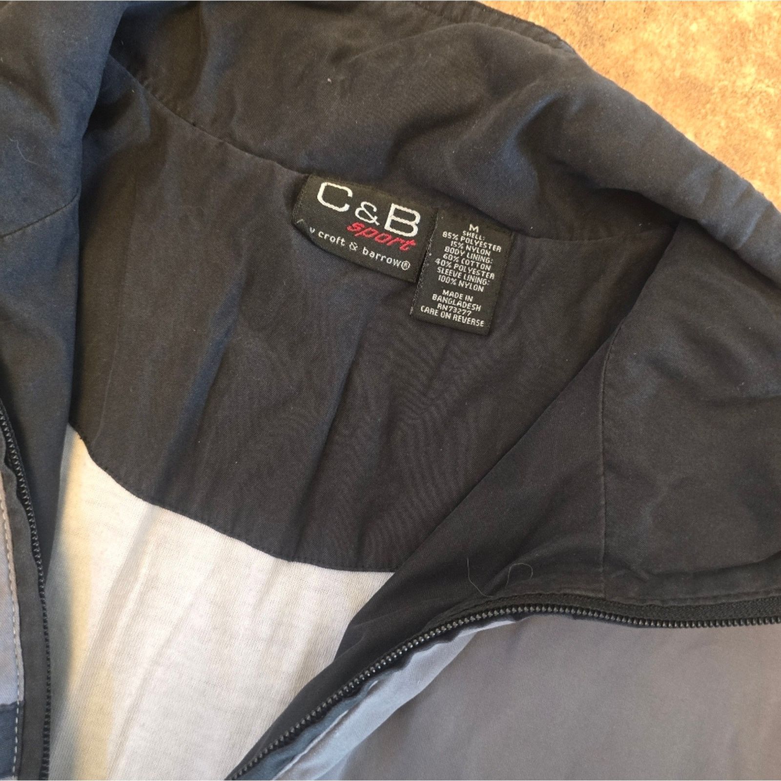 Croft & Barrow Grey Black | C&B | Lightweight Zip Up Size US M / EU 48-50 / 2 - 3 Thumbnail