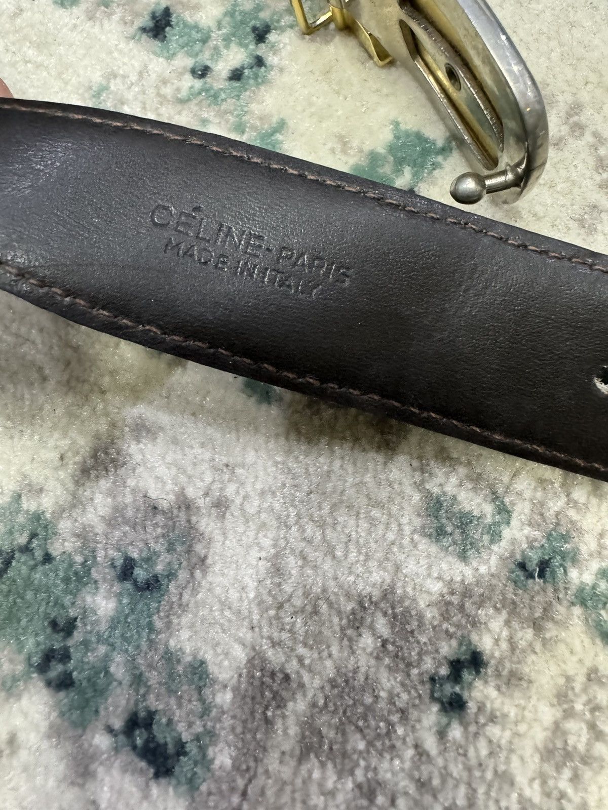 Celine VINTAGE CELINE METAL BUCKLE BELT Size 30 - 4 Thumbnail
