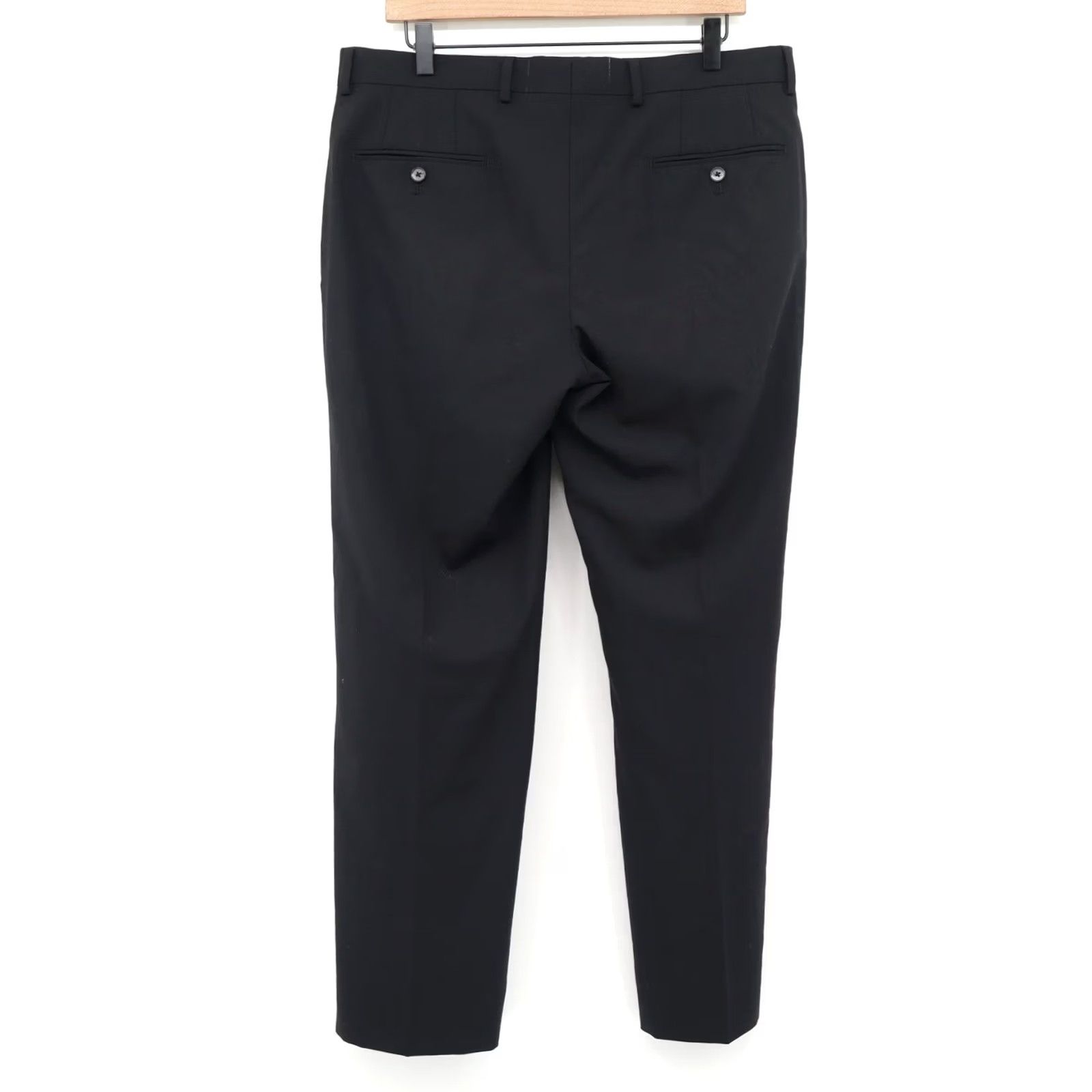 John Varvatos John Varvatos Men's Black Wool Blend Dress Pants Sz 34 Slim Straight Regular 34x30 Black Wool Polyester Elastane Dry Clean Only Size US 34 / EU 50 - 2 Thumbnail