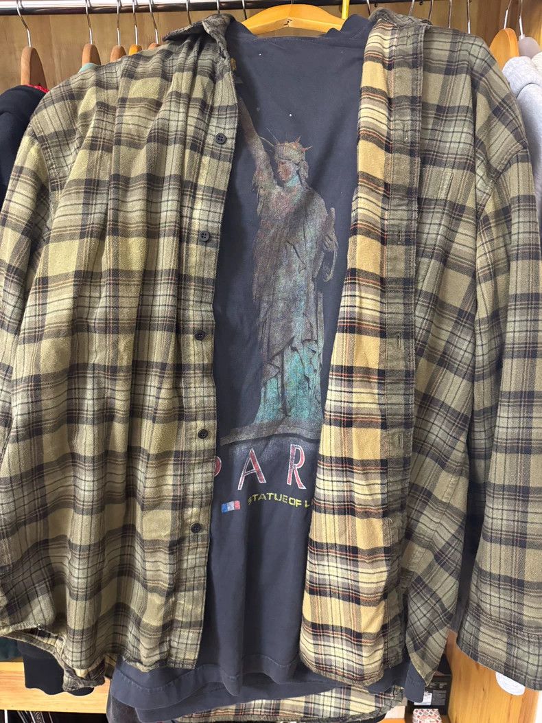 Balenciaga Balenciaga Make two shirts of the old plaid Statue of Libe Size US S / EU 44-46 / 1 - 1 Thumbnail