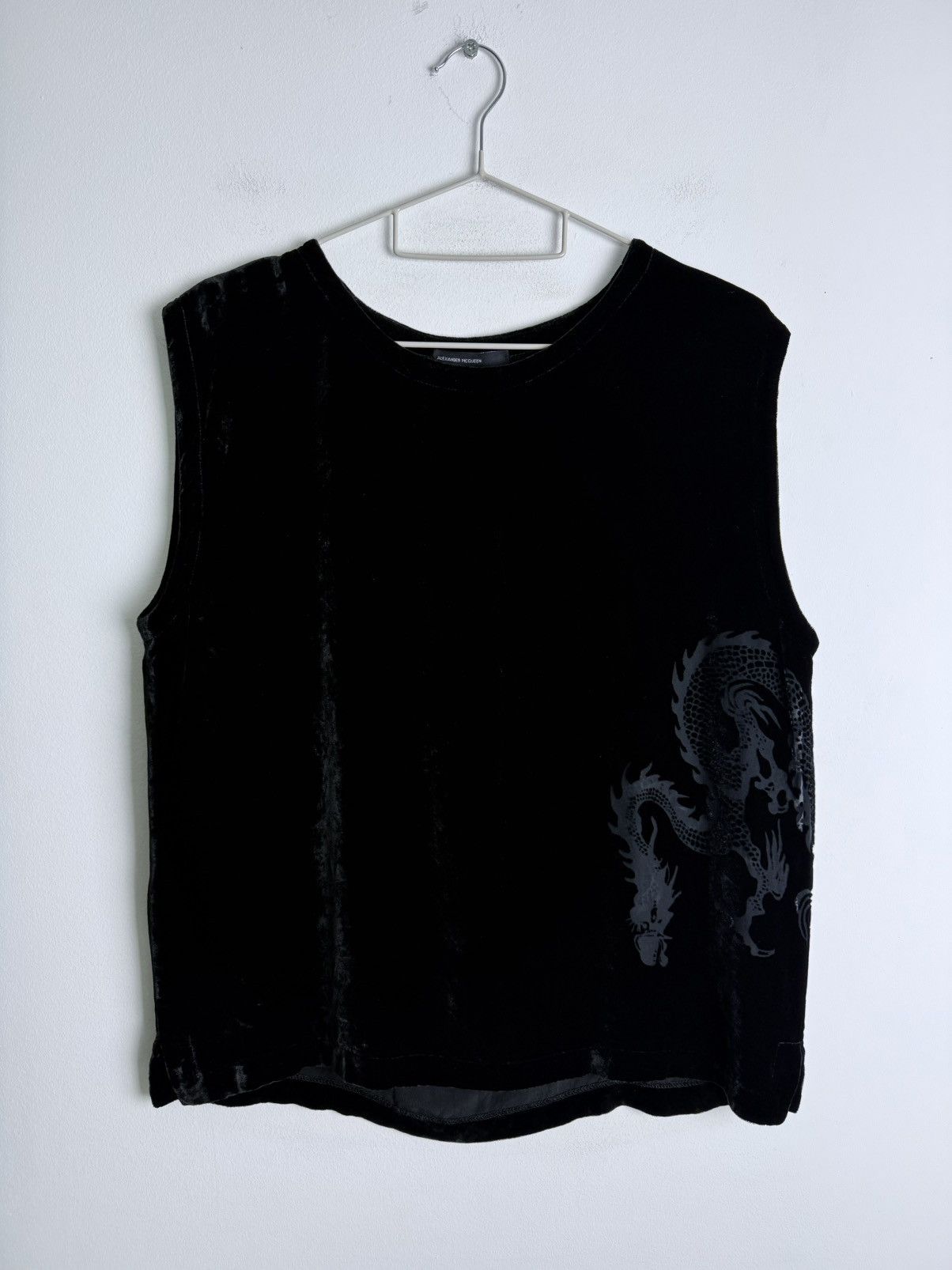 Alexander McQueen S/S 1997 Silk Dragon Devoré Velvet Tank Top Size US M / EU 48-50 / 2 - 1 Thumbnail