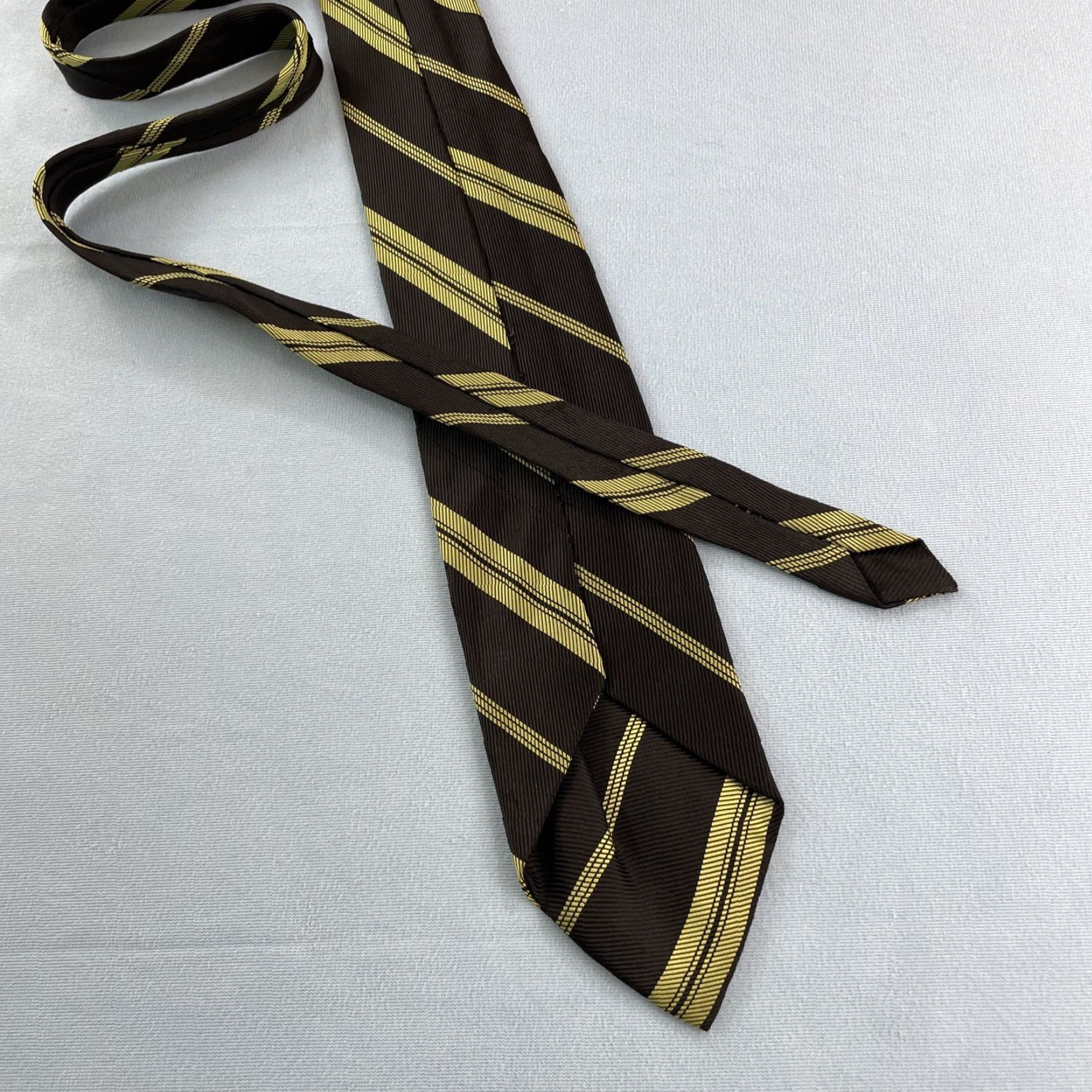 Vintage VINTAGE Repp Necktie Striped Tie Green Black Crest Weave Regimental 3x60 Wear Tie Size ONE SIZE - 5 Thumbnail