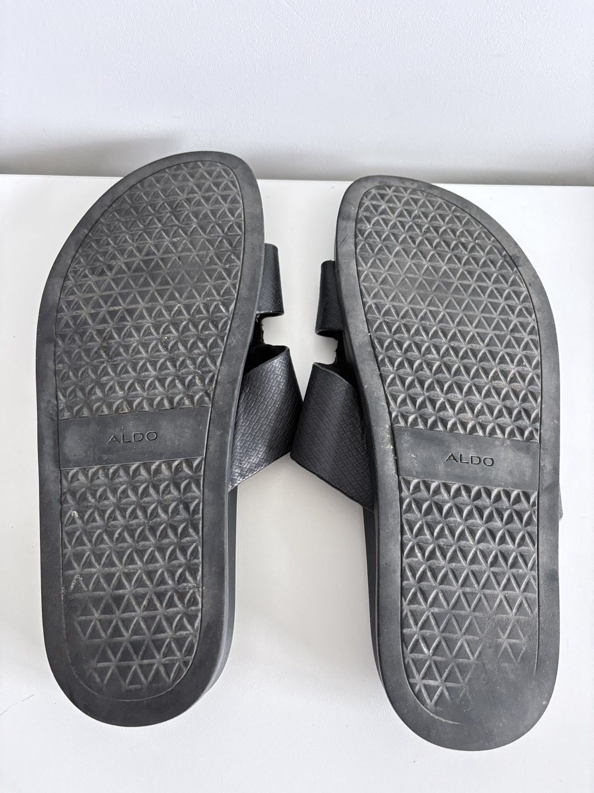 Aldo Aldo Black Men's Leather Slide Sandals Size 44 Size US 11 / EU 44 - 5 Thumbnail