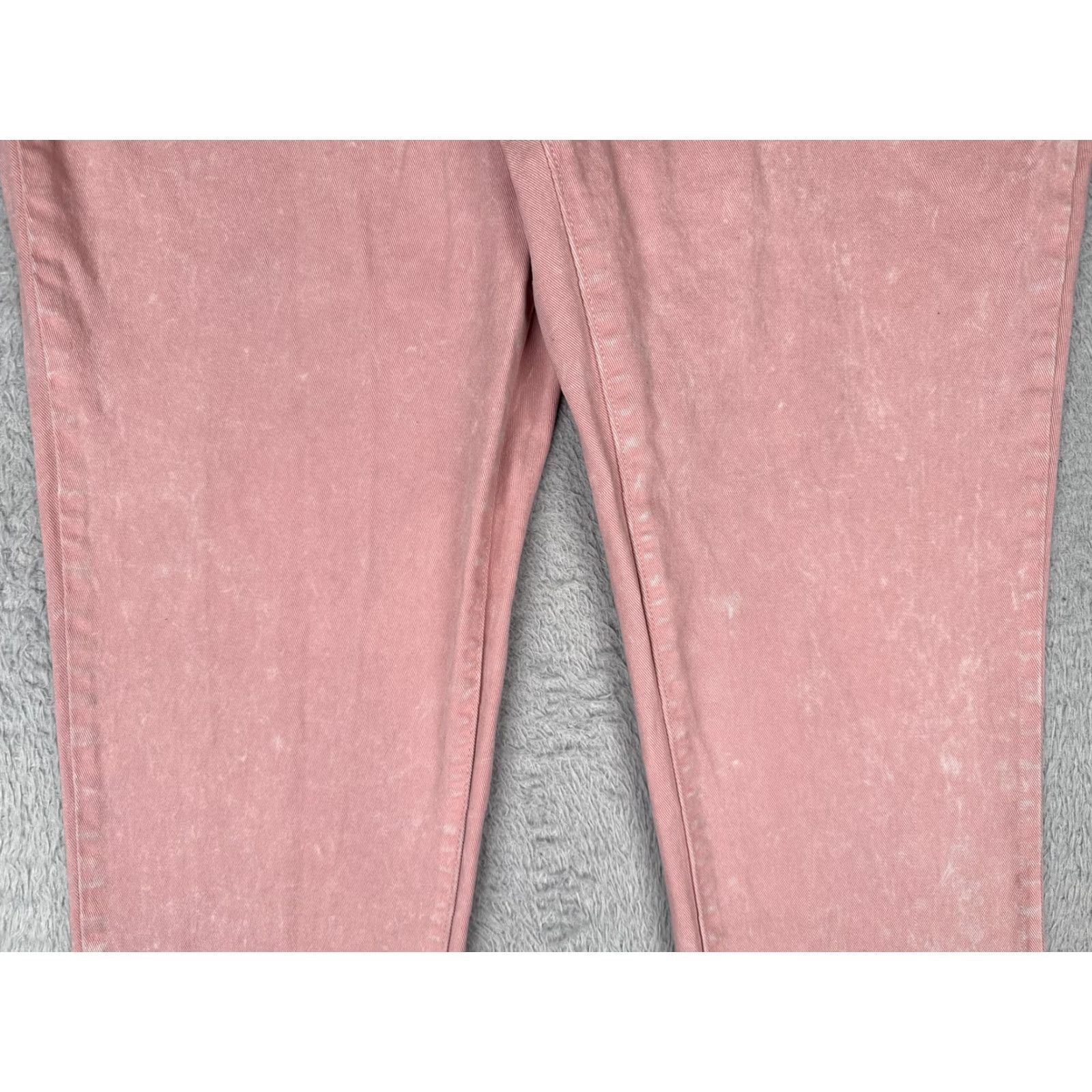 Vintage Time and Tru Jeans Women 18 Pink High Rise Button Fly Cropped Straight Denim Raw Hem Size 40" / US 18 - 3 Thumbnail