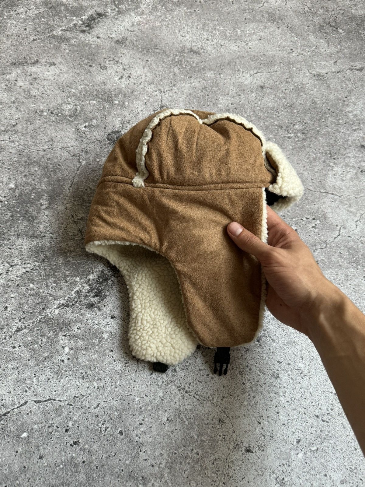 Japanese Brand × Vintage Vintage Y2K fleece brown hat Japanese style Size ONE SIZE - 4 Thumbnail