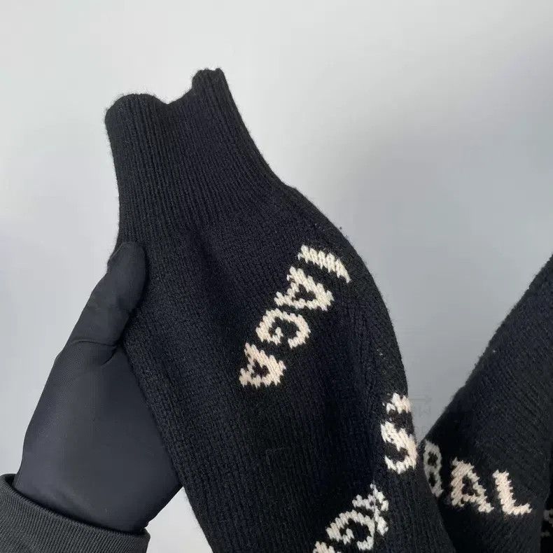 Balenciaga Balenciaga Printed Logo Half-Zip High-Neck Sweater Size US XS / EU 42 / 0 - 3 Thumbnail