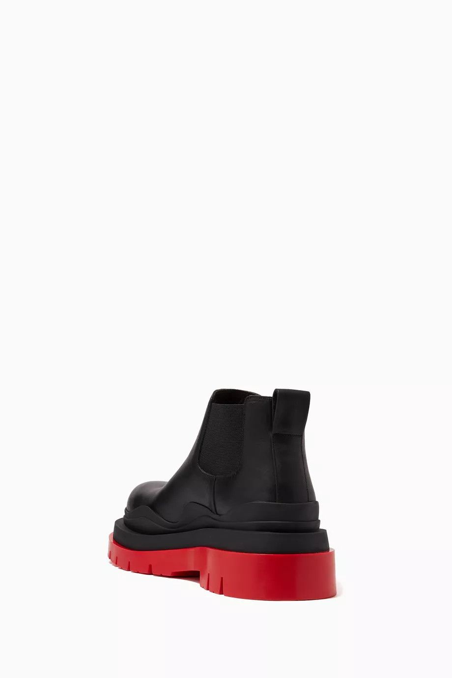 Bottega Veneta o1loc1c0824 630281 Tire Ankle Chelsea Boot in Black/Red Size US 7 / EU 40 - 4 Thumbnail