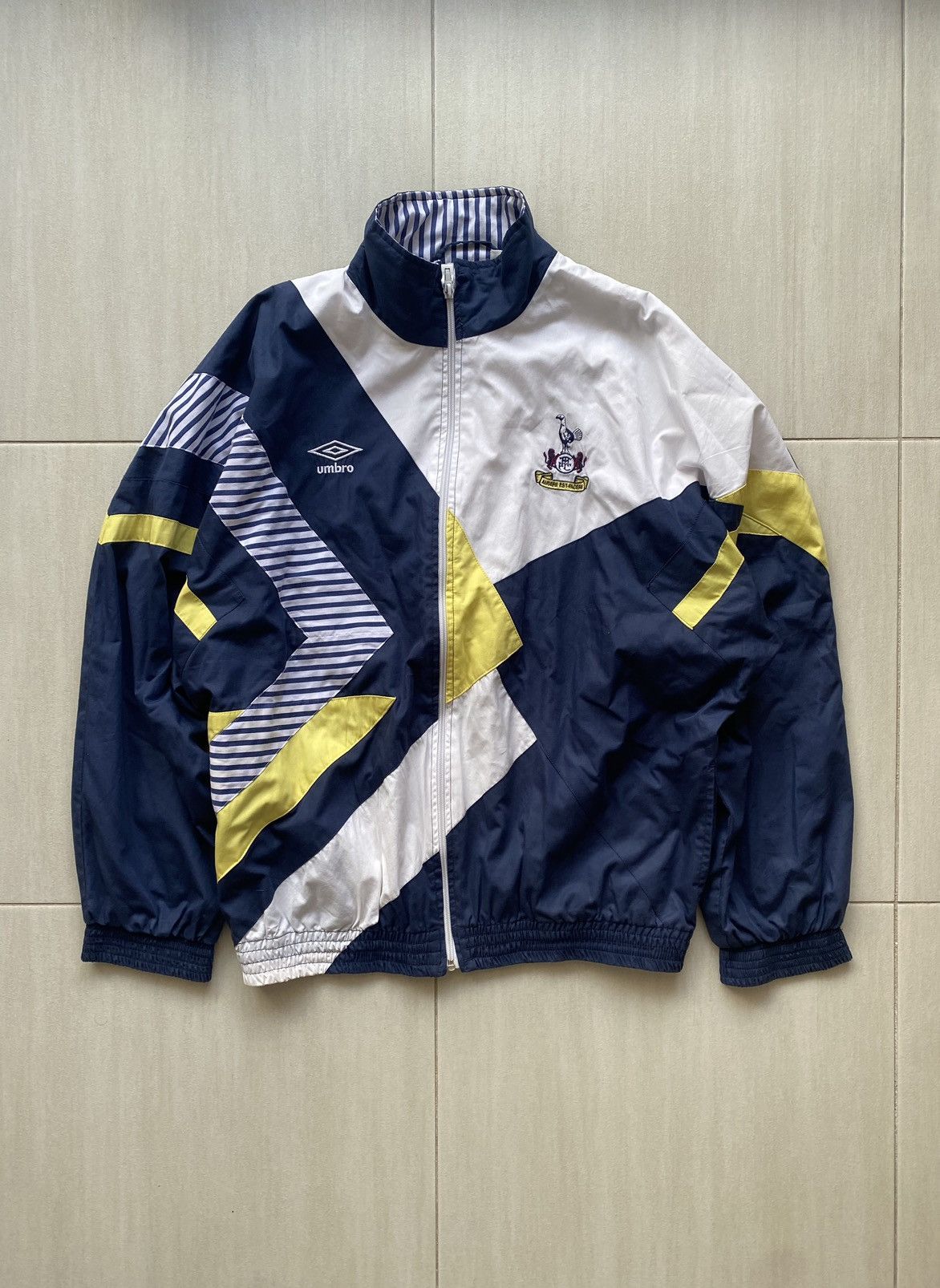 image of Umbro x Vintage Tottenham 1991-1992 Track Jacket in White, Men's (Size Large)