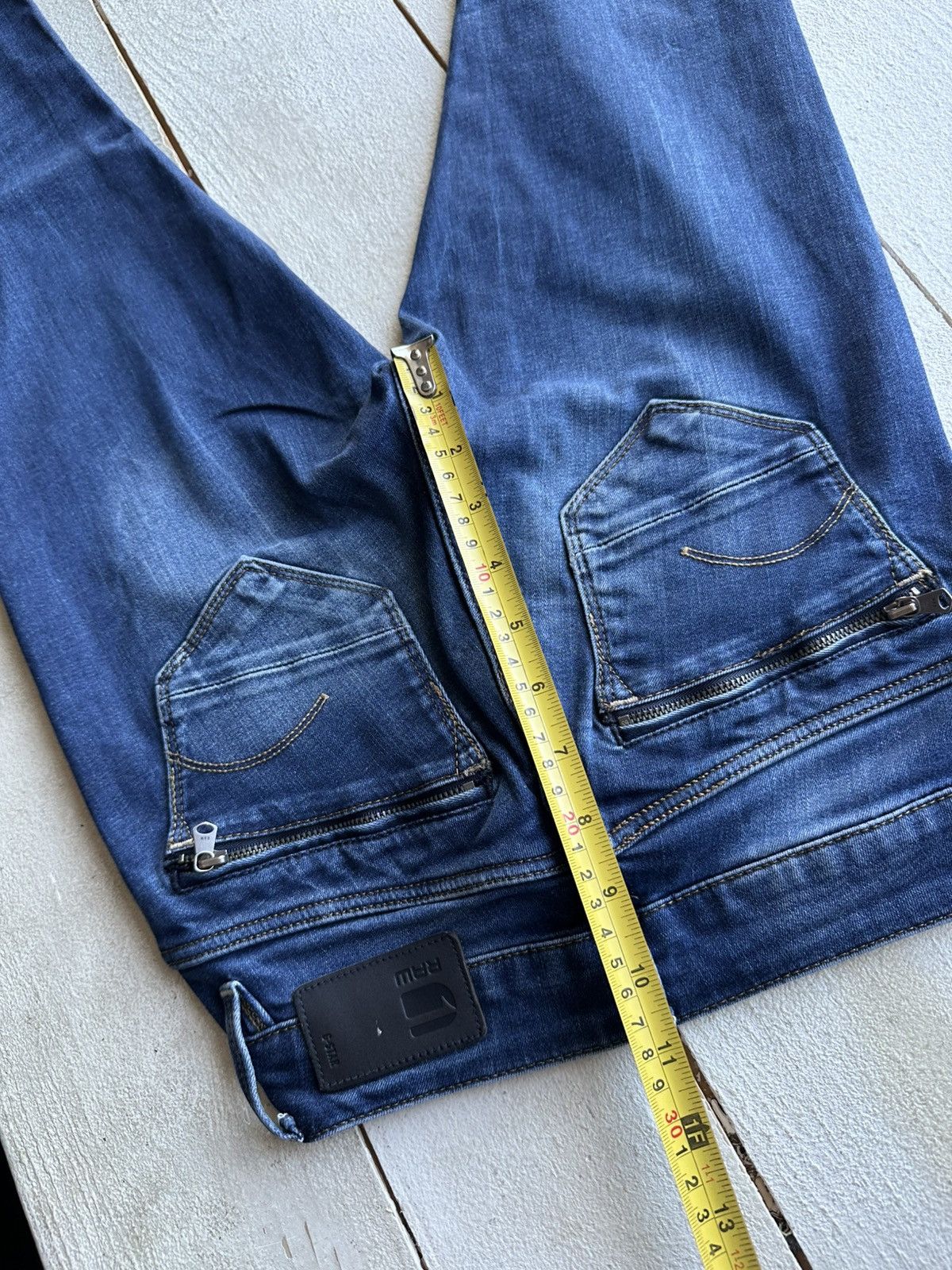 G-Star VNTG🚨G STAR RAW Jeans AVANT GARDE Washed Denim y2k Size 23" - 10 Thumbnail