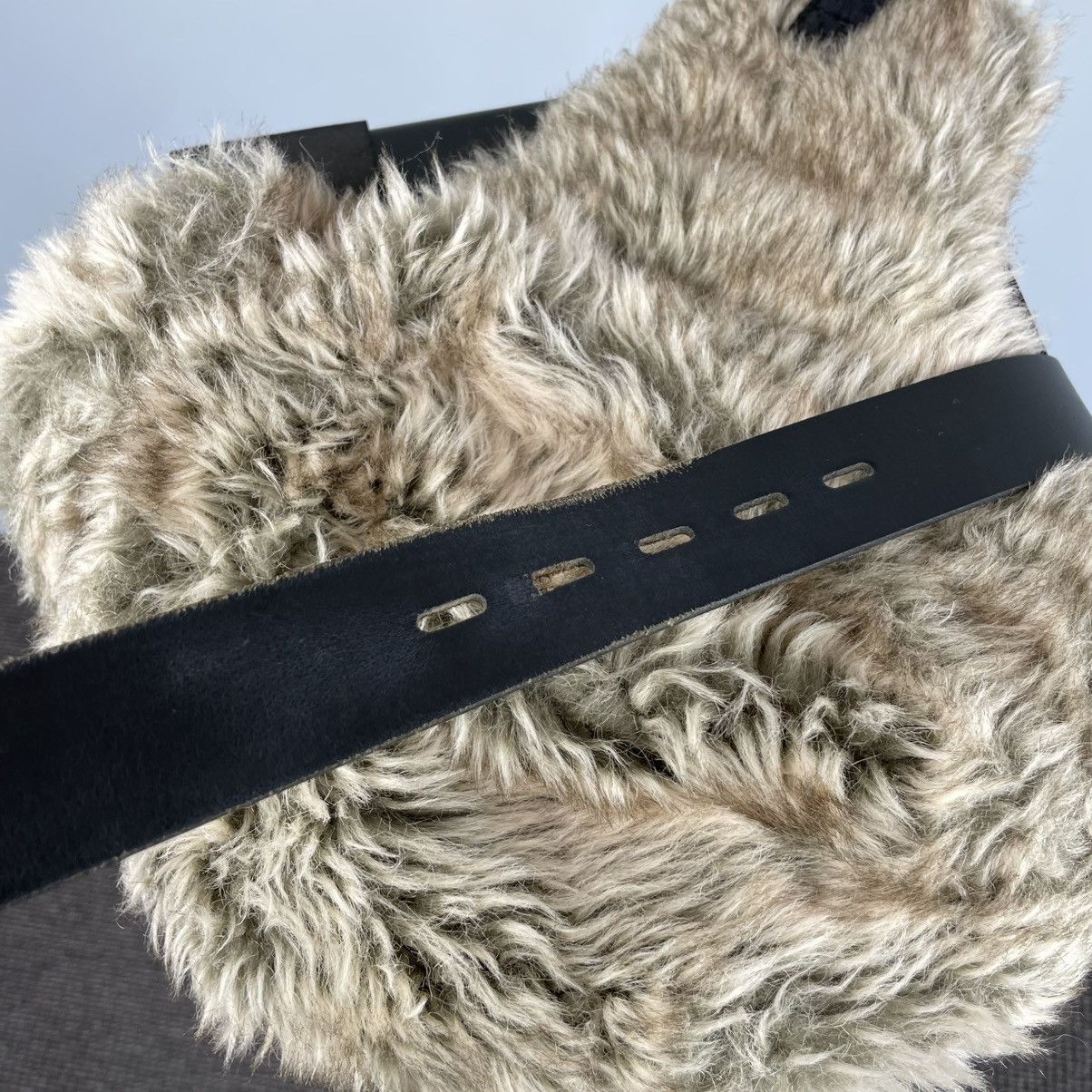 Diesel Authentic DIESEL Black Leather Belt with Embossed Logo Size 34 - 6 Thumbnail