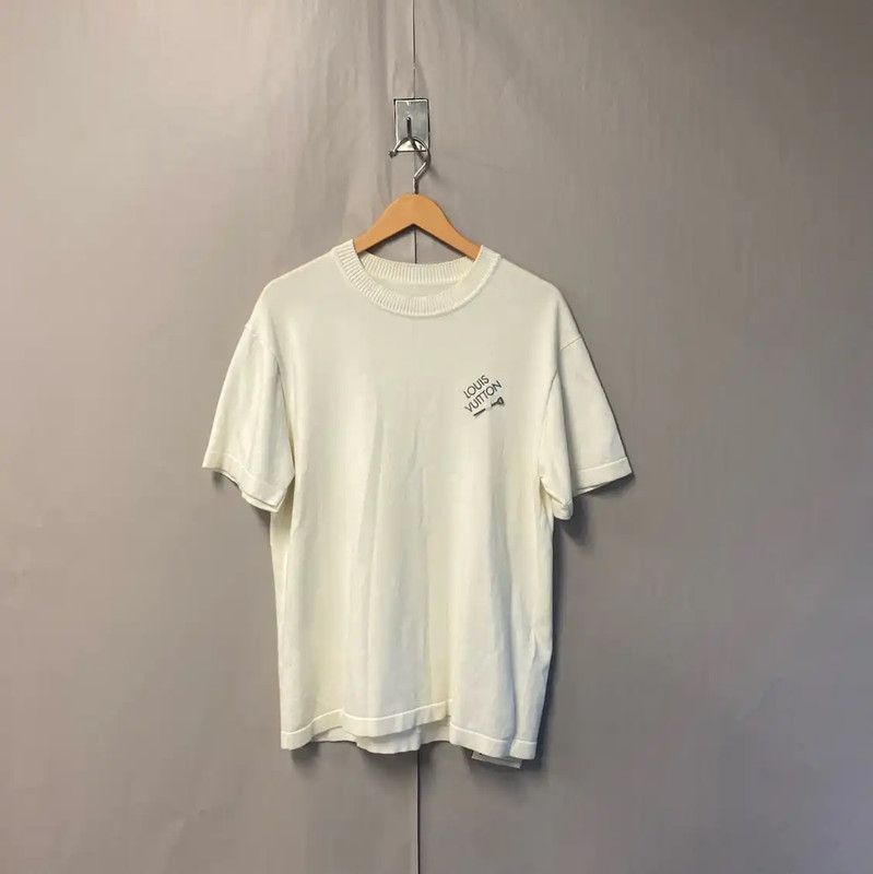 Louis Vuitton White Cotton Men's T-Shirt 0089